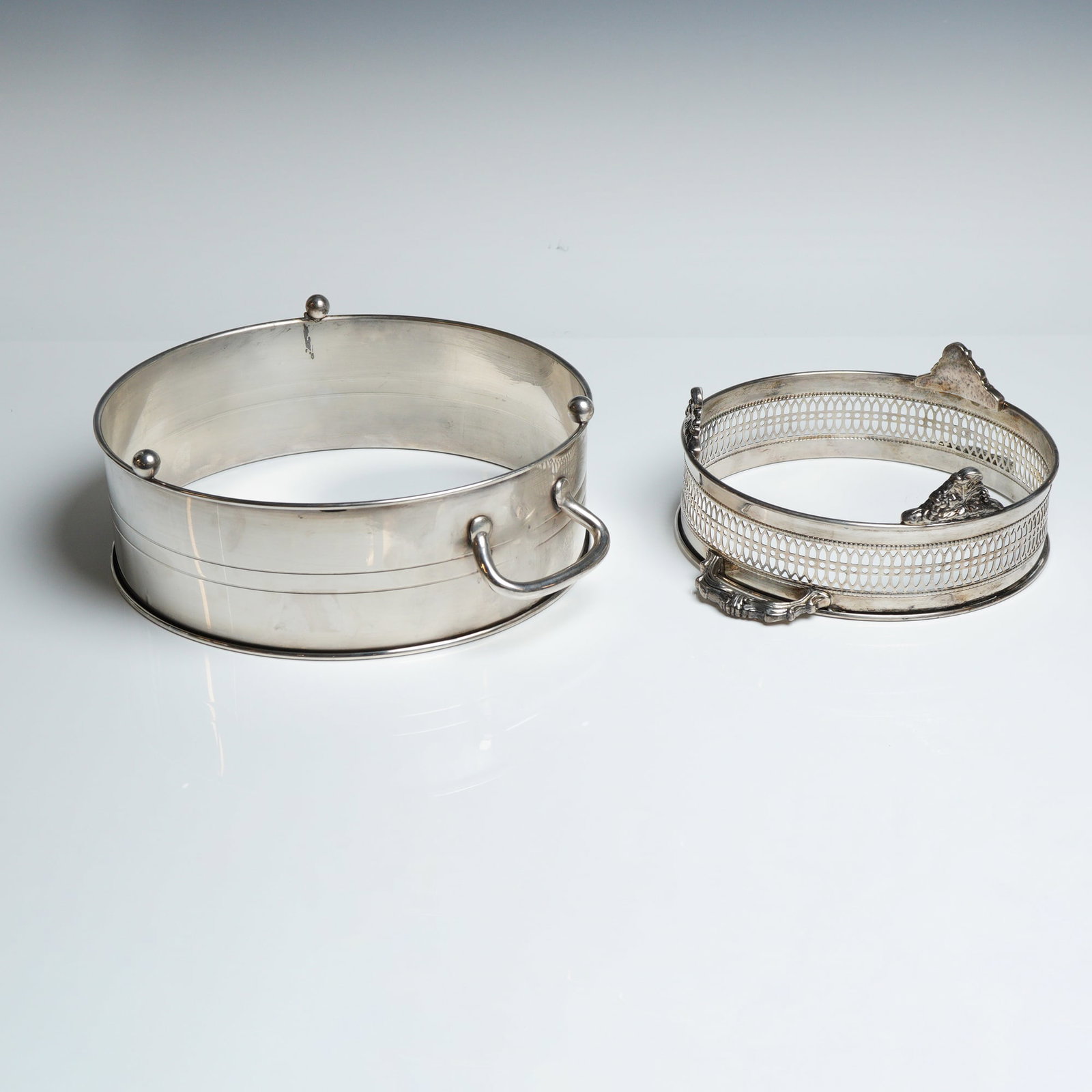 Two Silverplated Casserole Dish Holders - 3