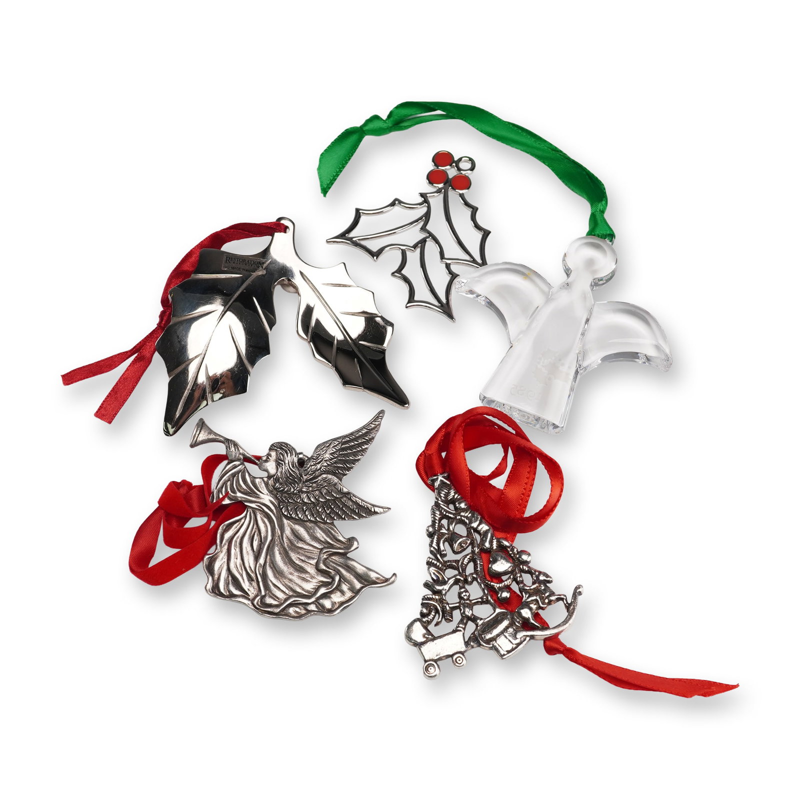 5pc Christmas Ornament Collection, Gorham, Orrefors & Restoration Hardware (1 of 7)
