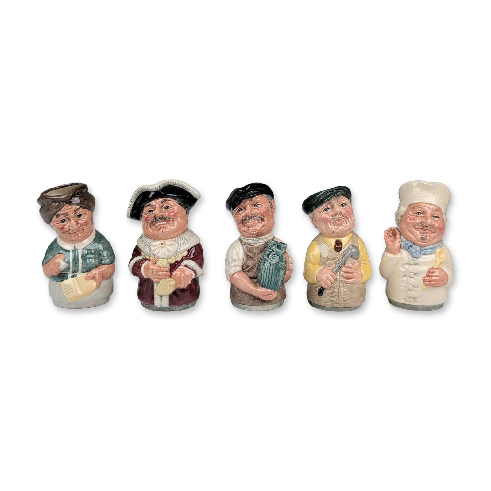 5pc Royal Doulton Doultonville Collection Miniature Jugs (1 of 3)