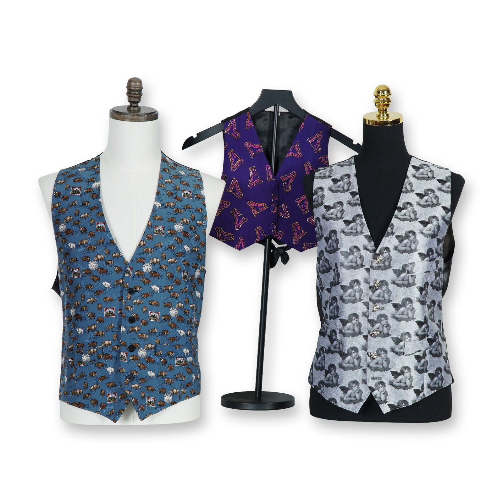 3pc Silk Patterned Vests by Nicole Miller and Tom Gilbey (1 of 5)