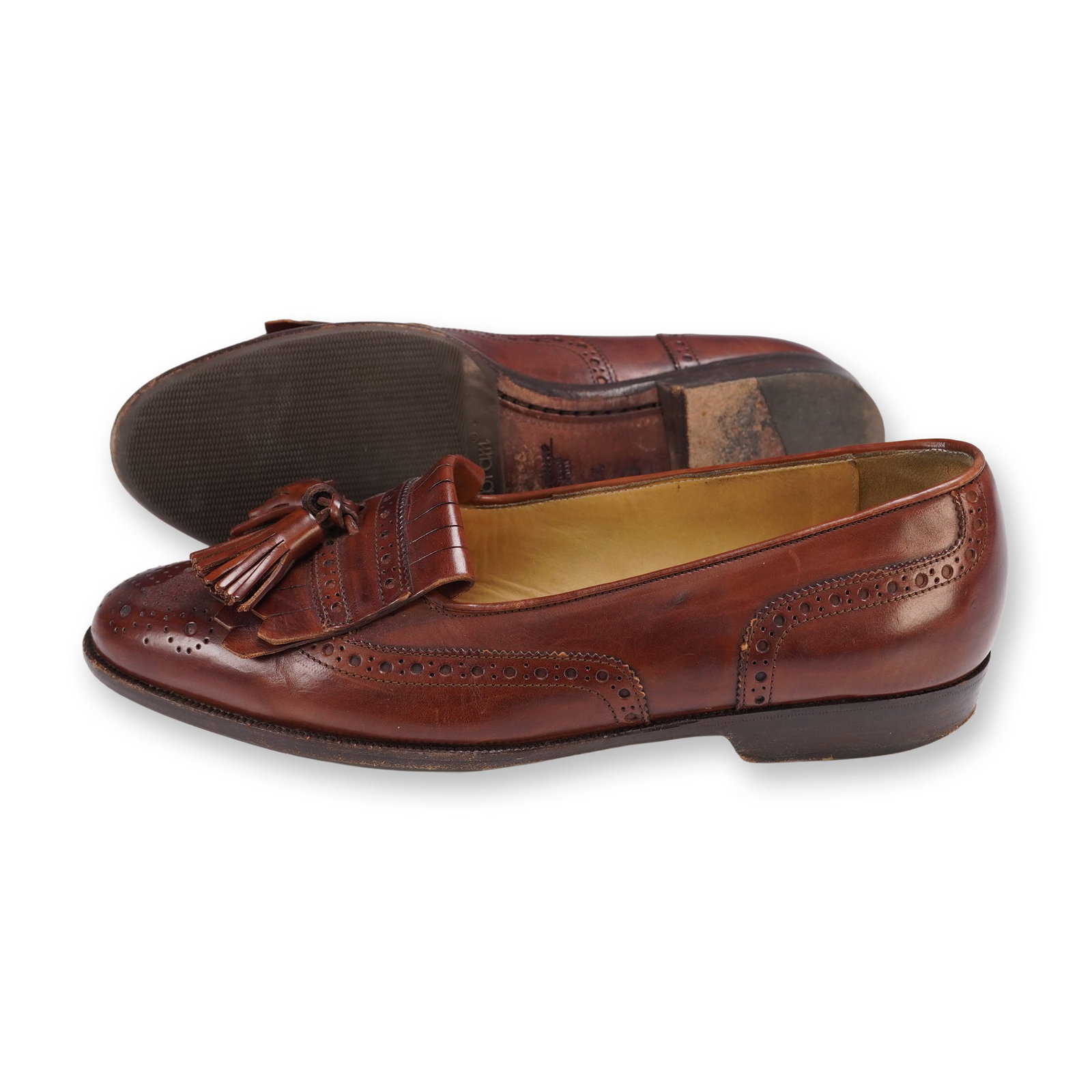 Bragano by Cole Haan Brown Leather Tassel Loafers (1 of 7)