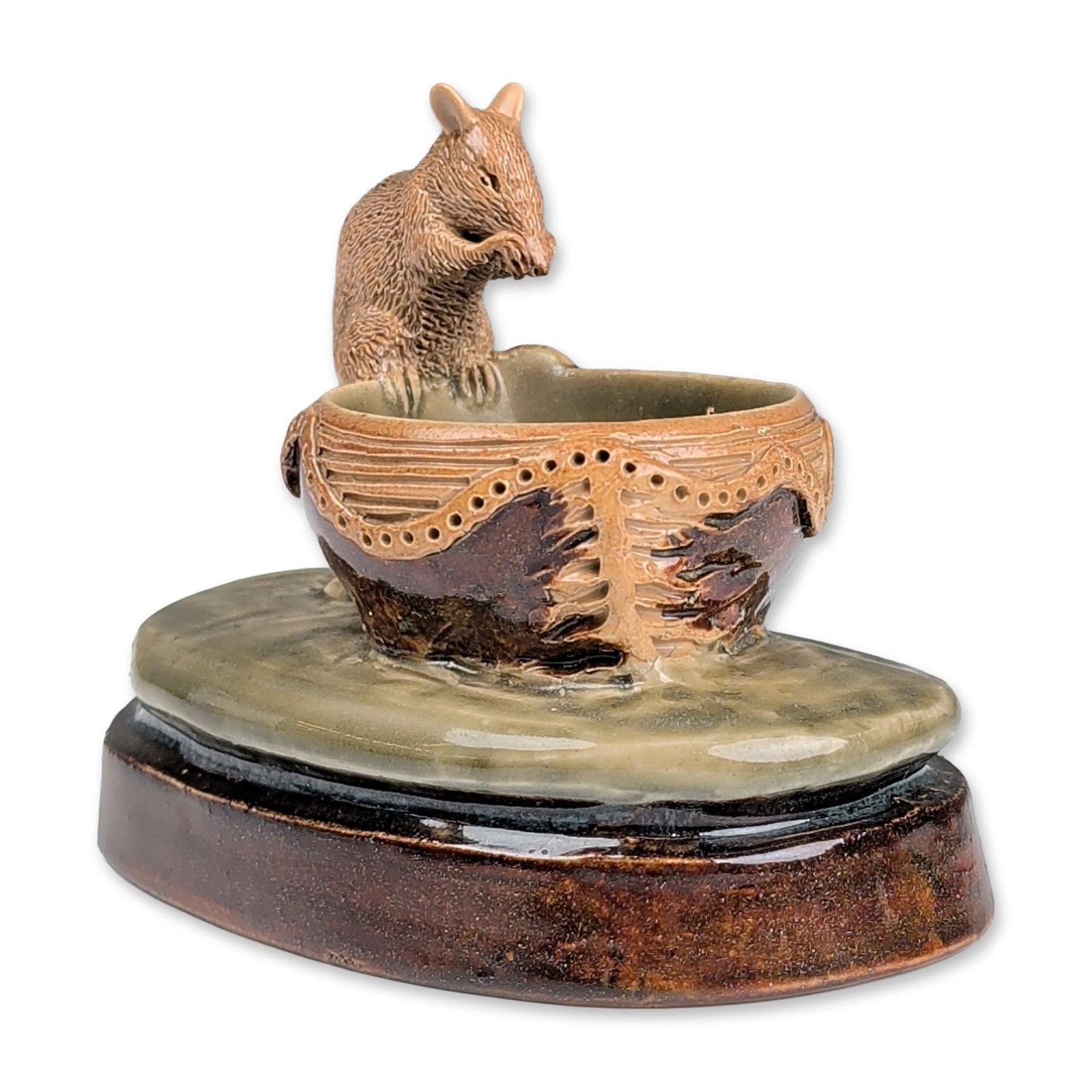 Doulton Lambeth by Florence Barlow Stoneware Mouse Bowl (1 of 7)