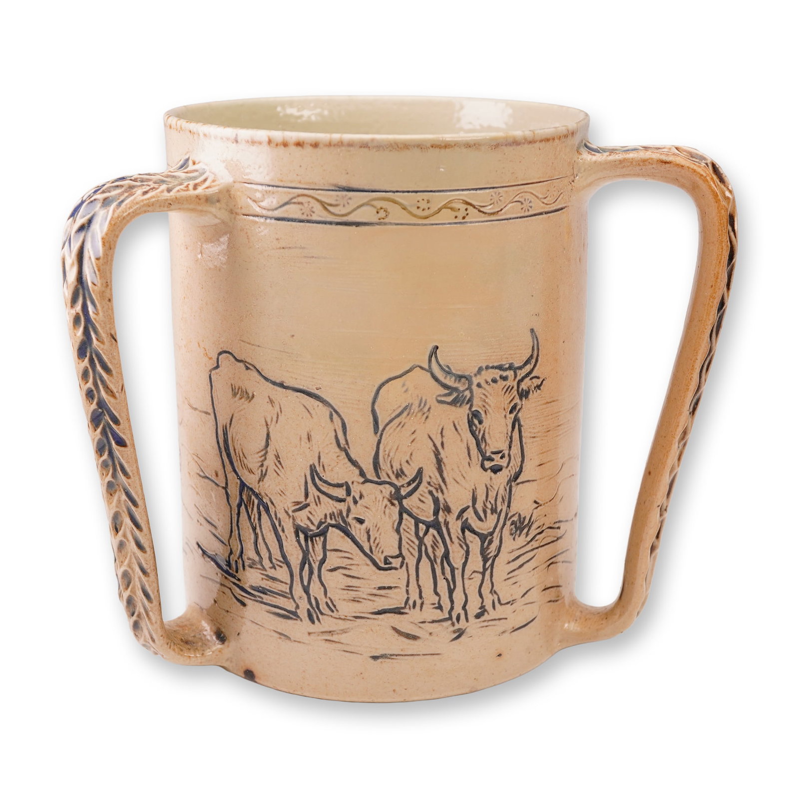 Doulton Lambeth Cattle Motif Tyg by Hannah Barlow (1 of 7)