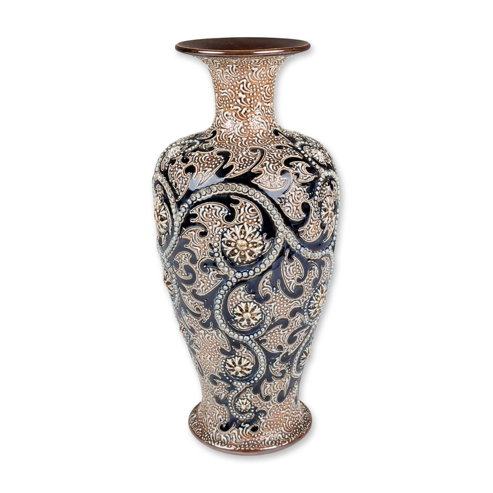 Royal Doulton by George Tinworth Stoneware Vase (1 of 5)