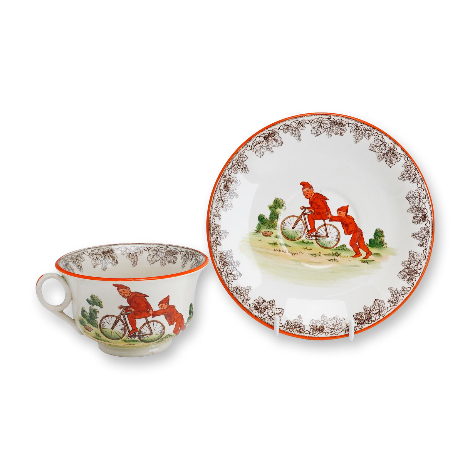 Wedgwood Creamware Nursery Cup and Saucer Set Featuring The Brownies (1 of 4)