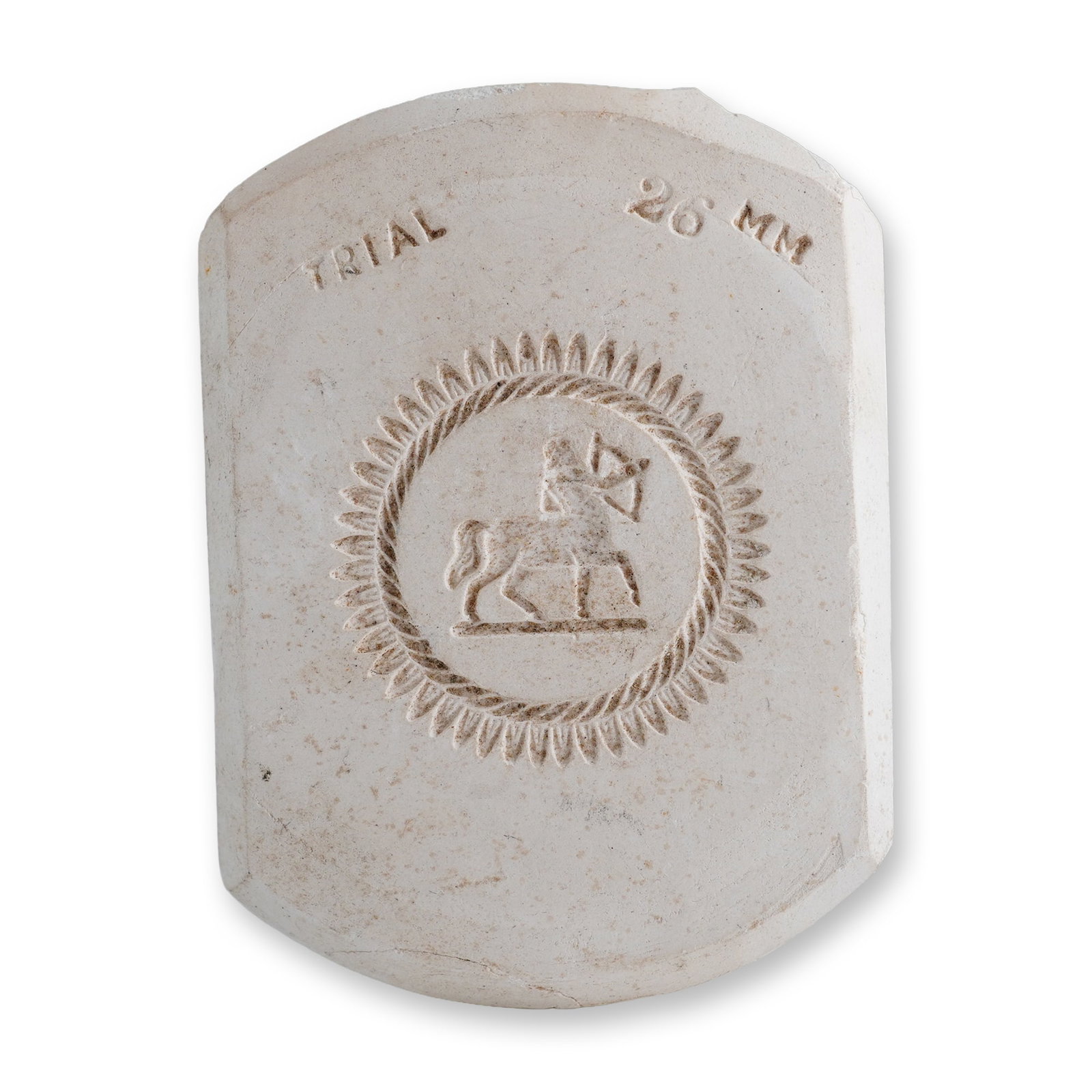 Wedgwood Ceramic Trial Archer Centaur Medallion Stamp (1 of 5)