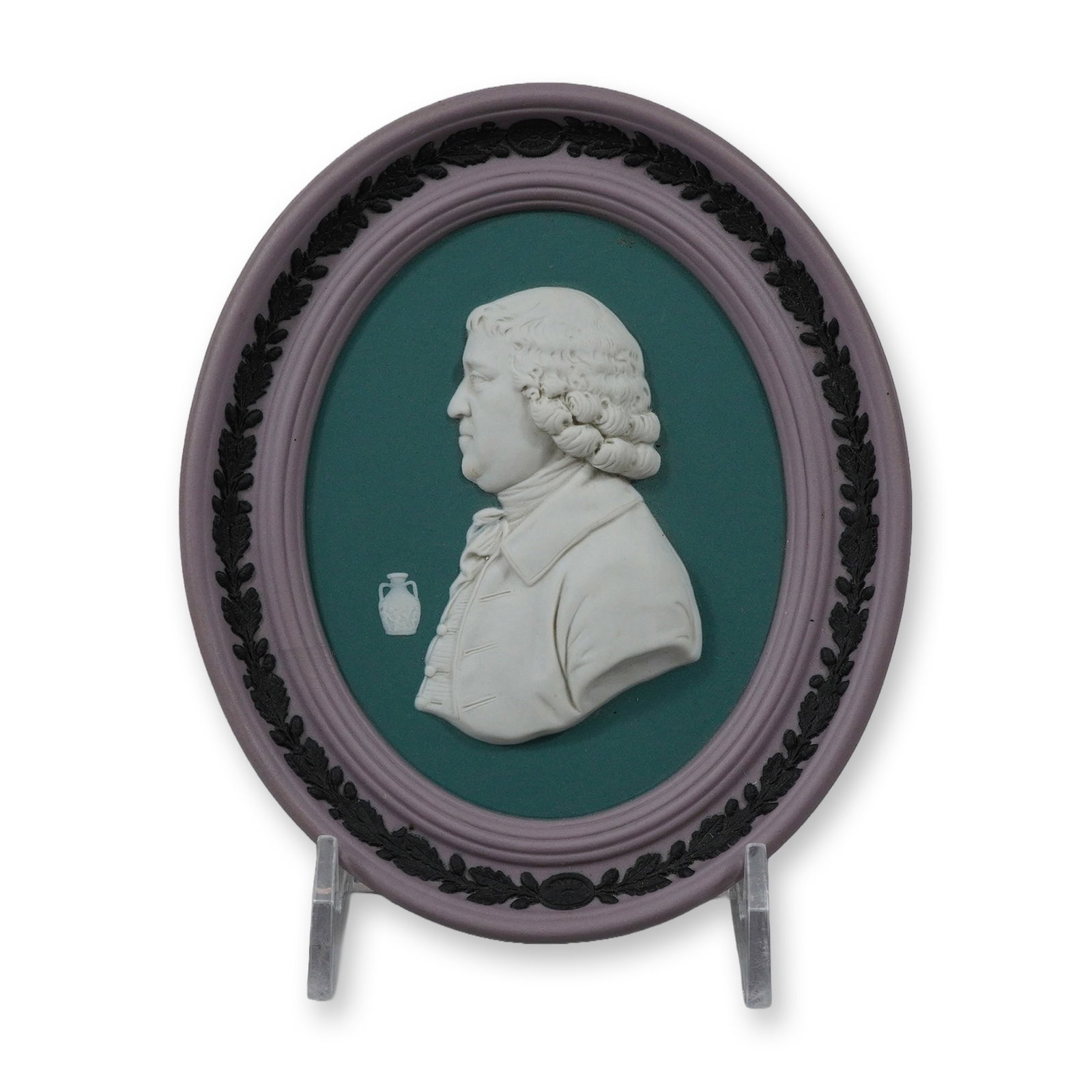 Limited Edition Wedgwood Four-Color Jasperware Josiah Wedgwood 225th Anniversary Portrait Plaque (1 of 3)