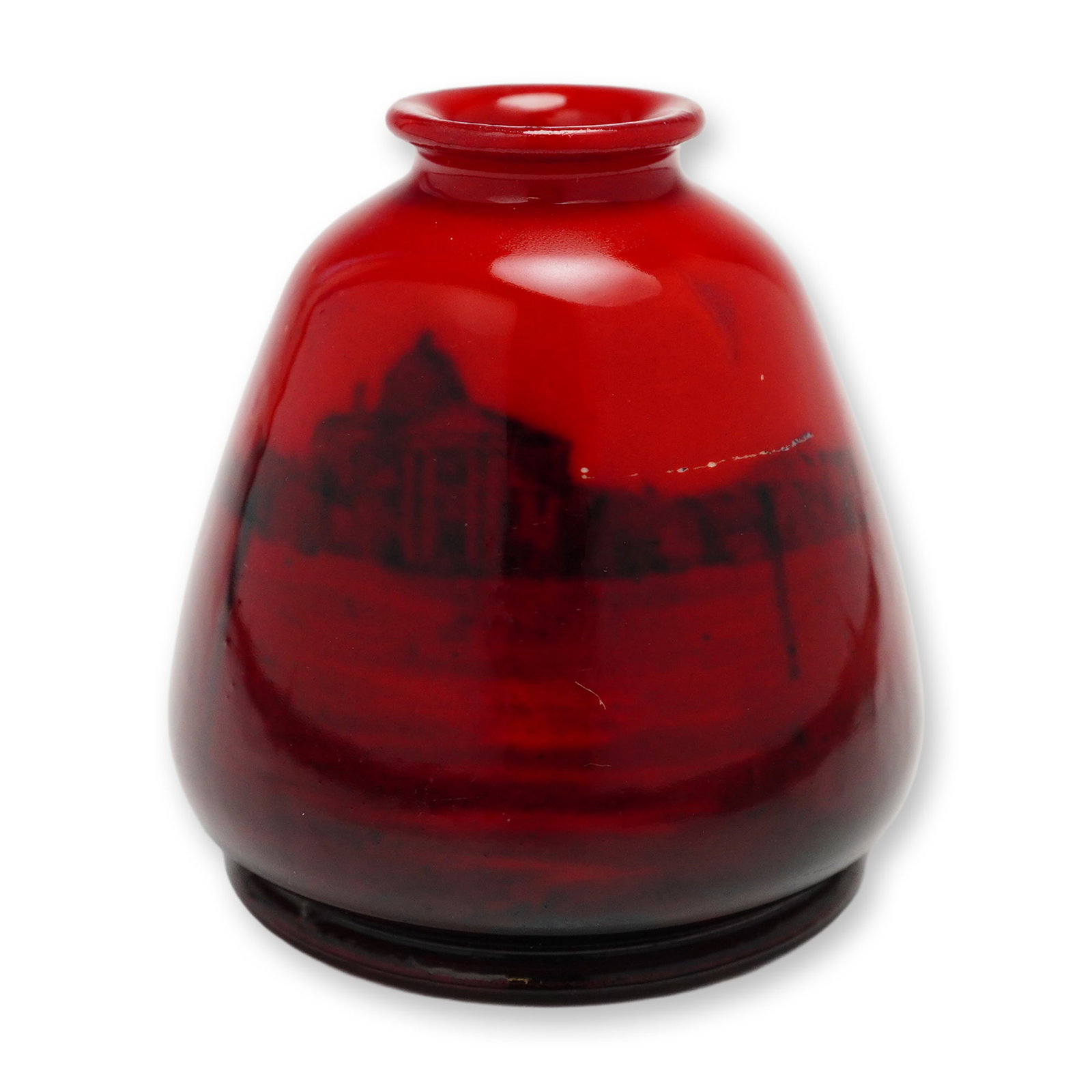 Royal Doulton Flambe Mini Landscape Motif Vase (1 of 3)