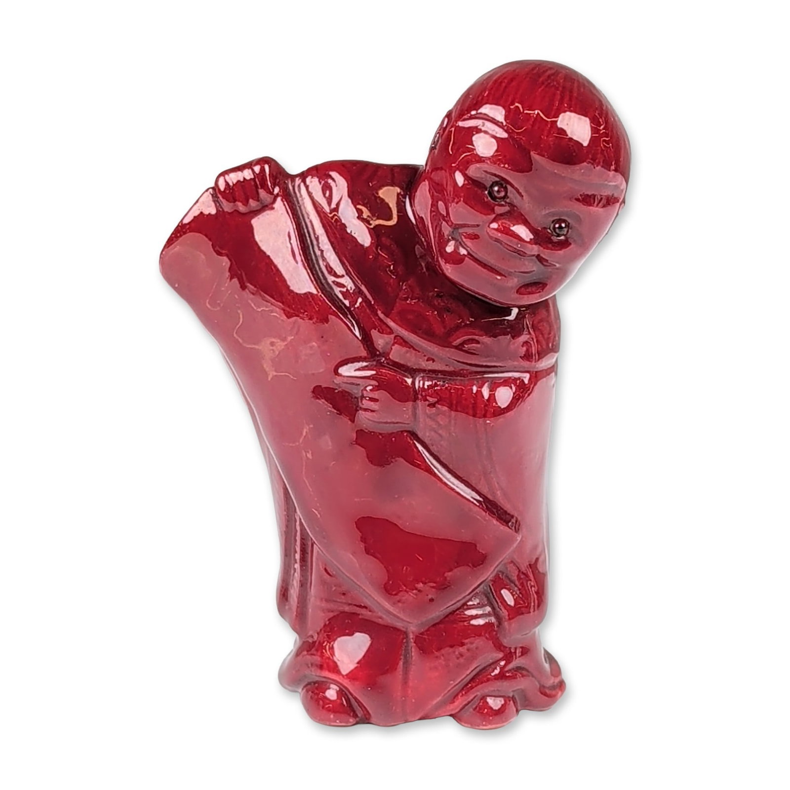Bernard Moore Flambe Buddhist Monk Figurine (1 of 4)