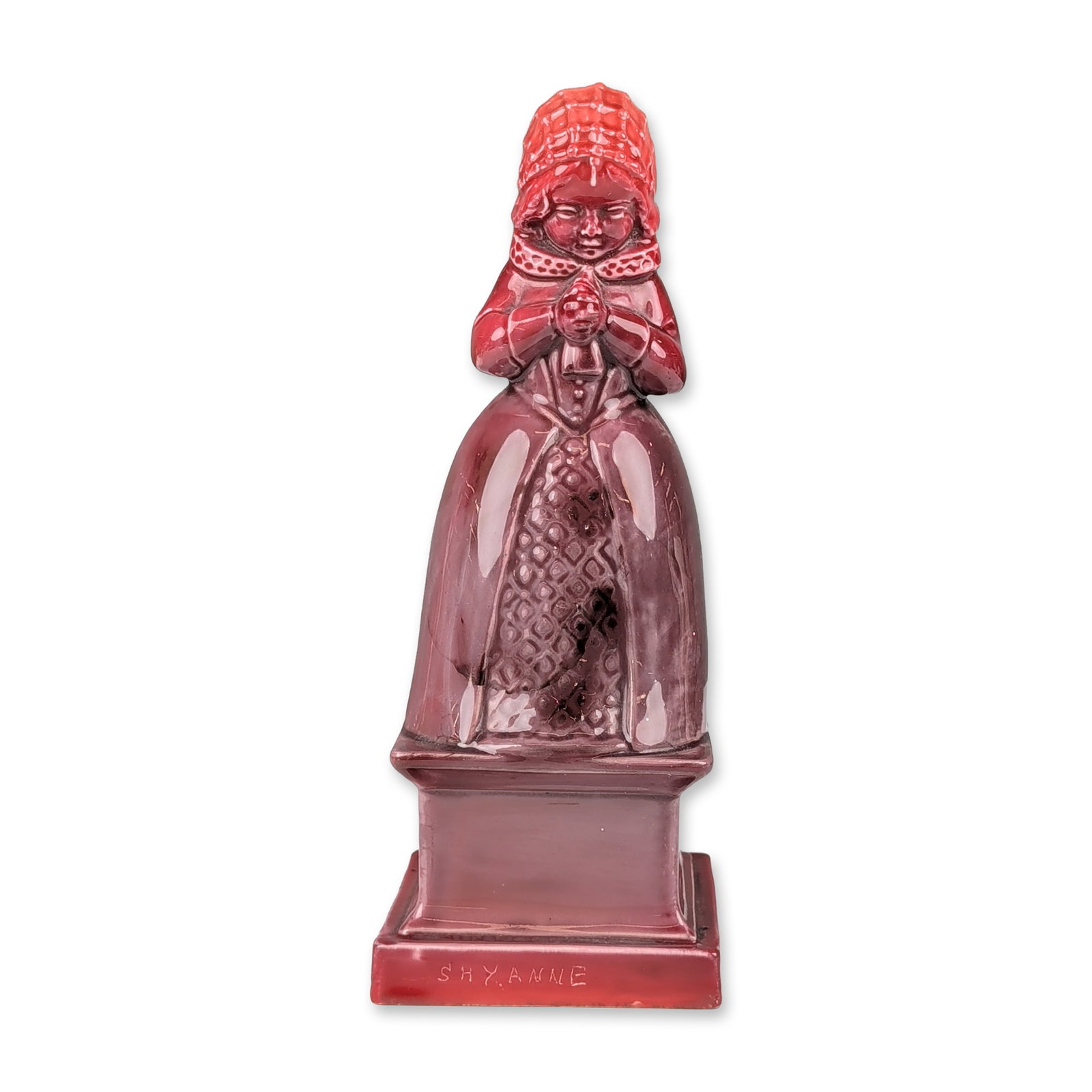 Royal Doulton Rare Flambe Porcelain Figurine, Shy Anne (1 of 7)