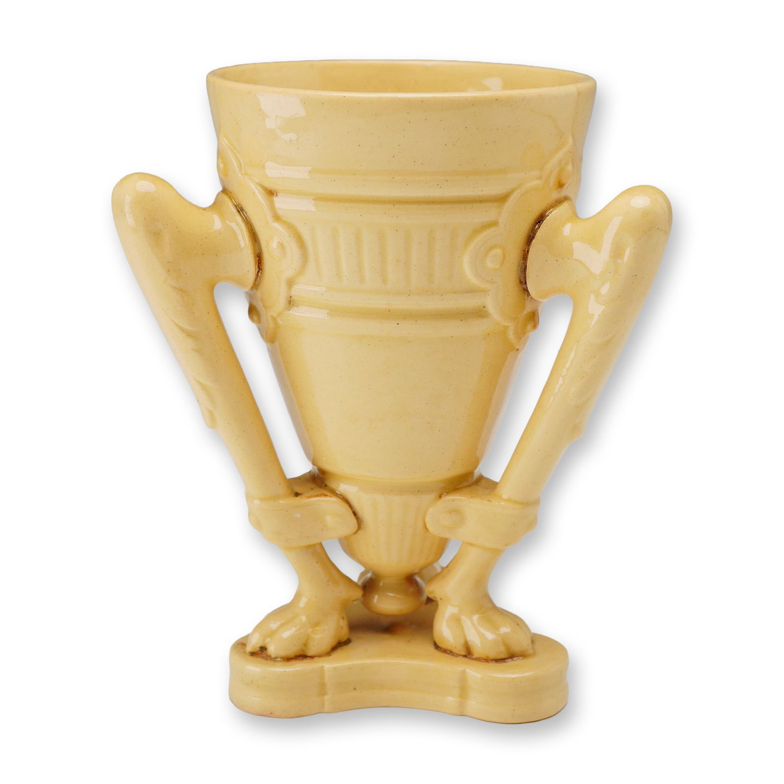 Wedgwood Queen's Ware Tripod Trophy Vase with Lion Paw Feet (1 of 3)