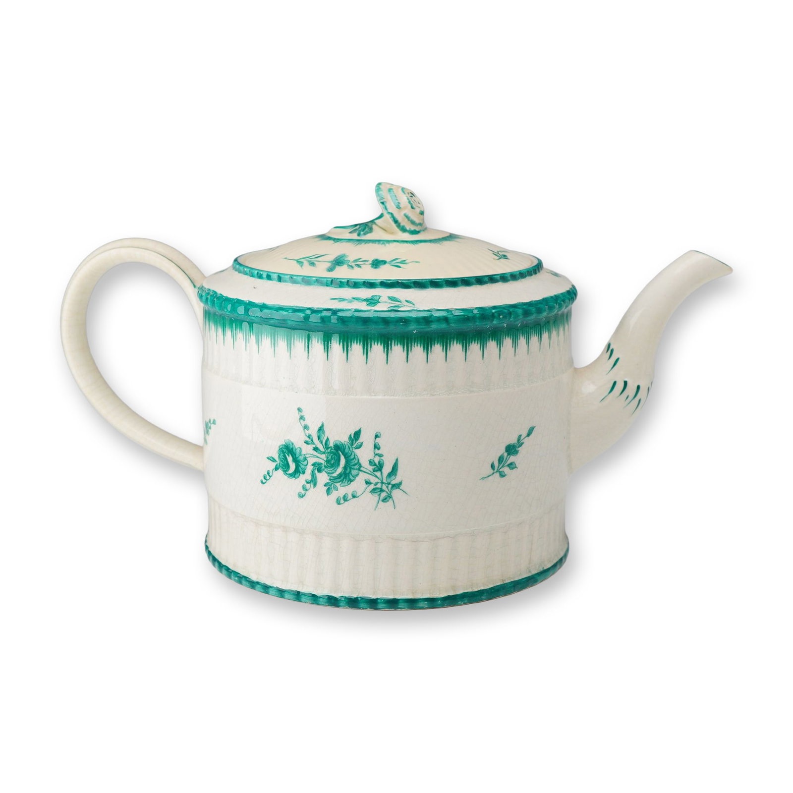 Wedgwood Creamware Lidded Teapot, ca. 1850 (1 of 3)