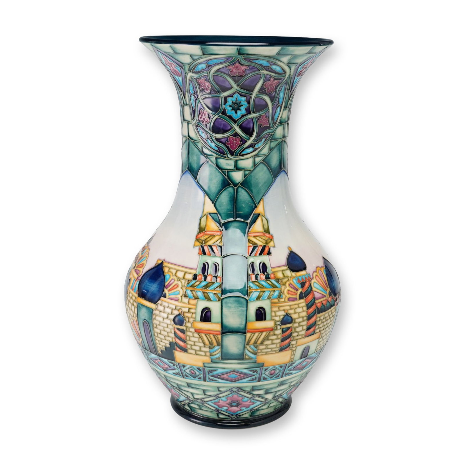 Moorcroft Pottery by Beverley Wilkes Vase, Halakha: Halakha denotes the comprehensive system of Jewish religious law, encompassing biblical commandments along with subsequent rabbinic interpretations rooted in the Torah and Talmud. It provides a struct