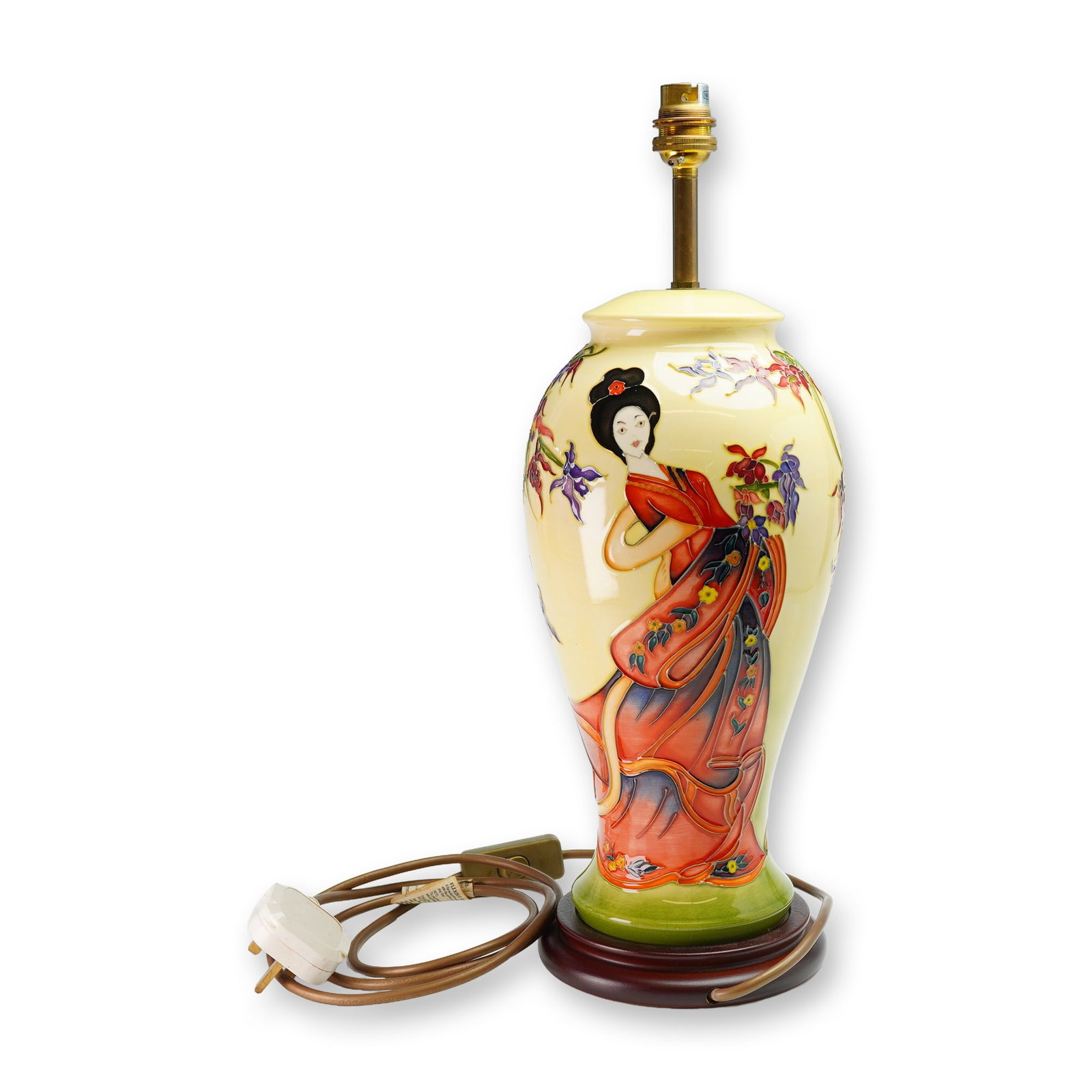 Moorcroft Pottery Rare Unique Lamp, Geisha (1 of 6)