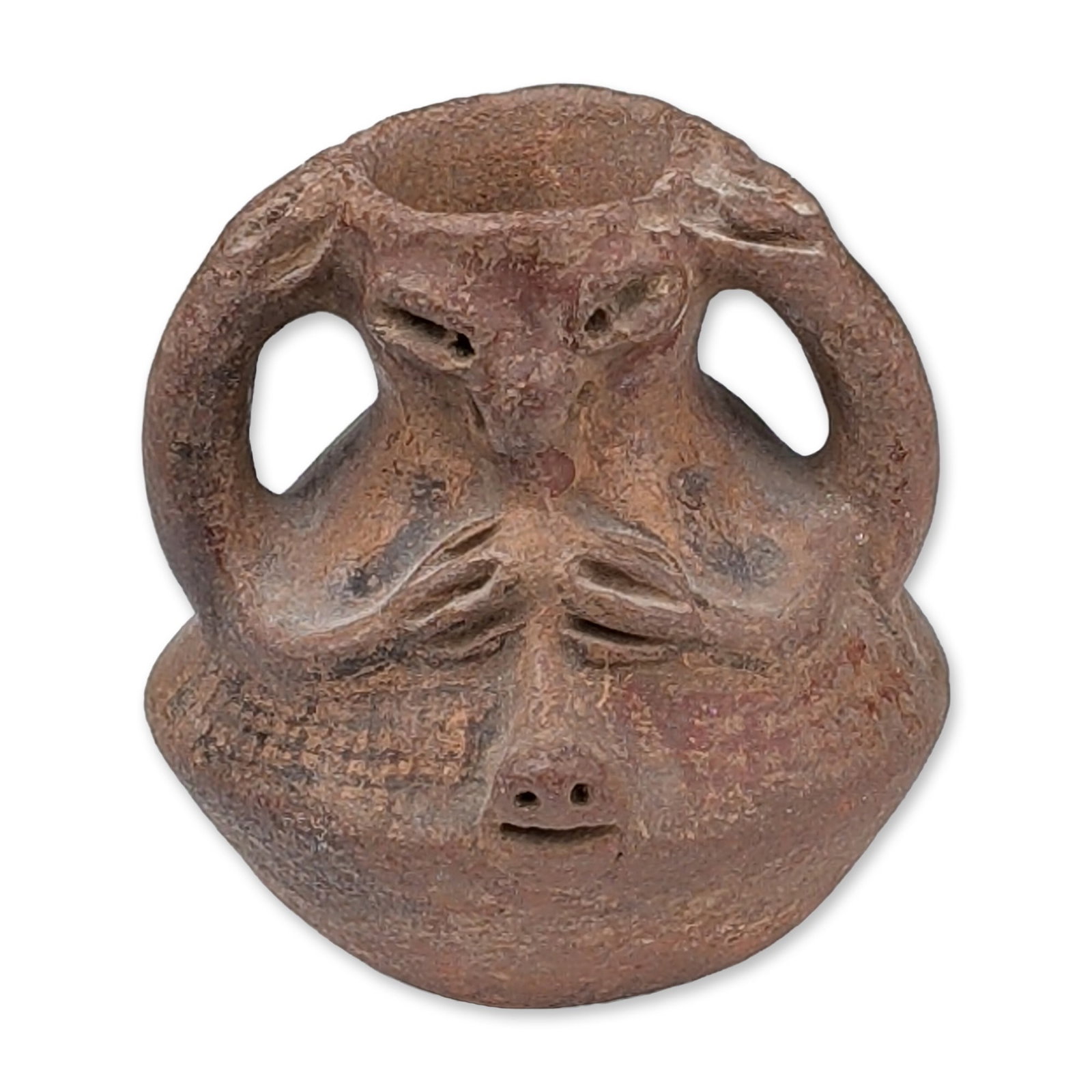 Pre-Columbian Terracotta Skeletal Effigy Vessel (1 of 5)