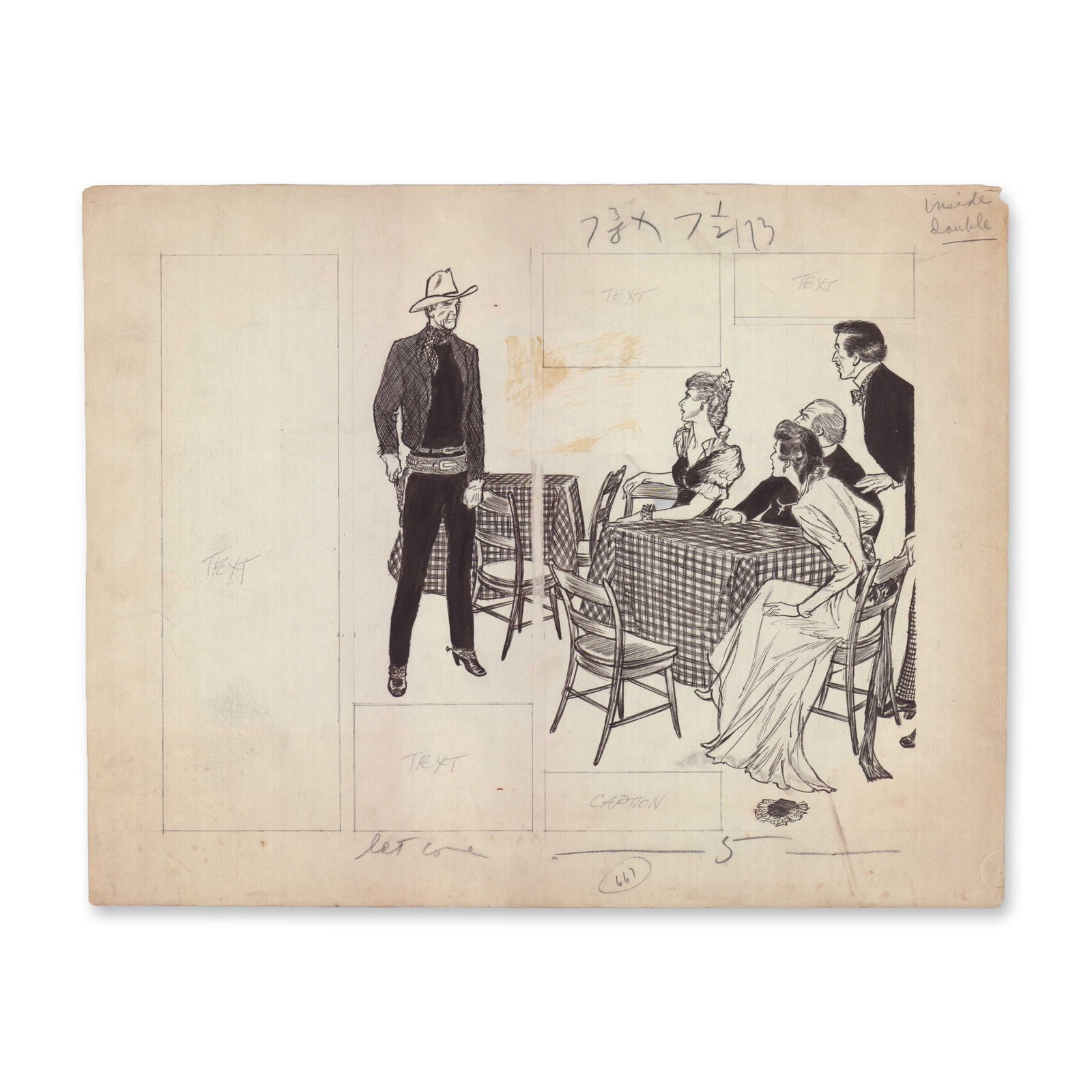 Wayne Hall American 1905-1969 Original Romantic Range Magazine Illustration (1 of 2)