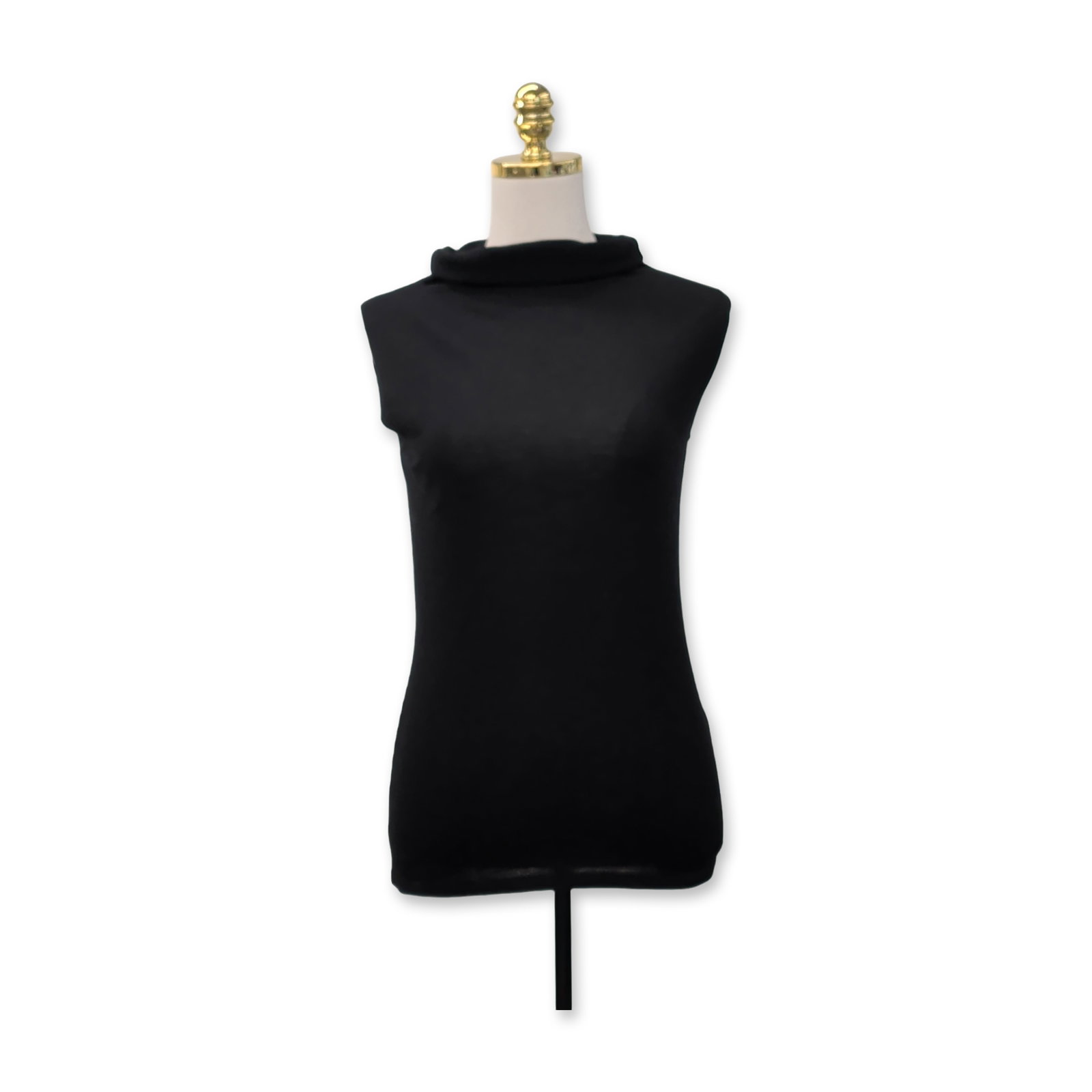 Les Copains Italian Black Wool Sleeveless Top (1 of 3)