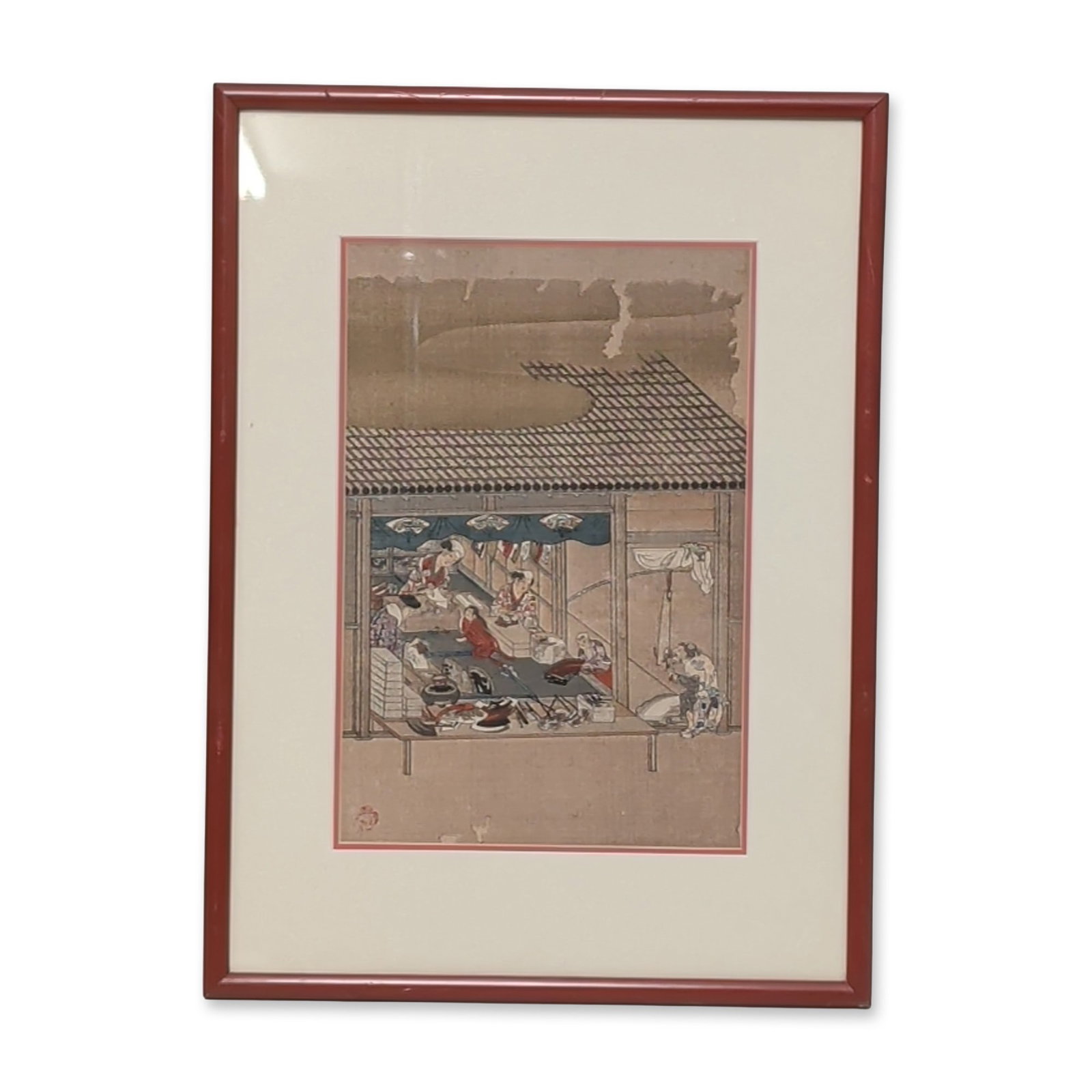 After Tosa Mitsuoki (Japanese, 1617-1691), Woodcut on Paper, Fan Maker (1 of 6)