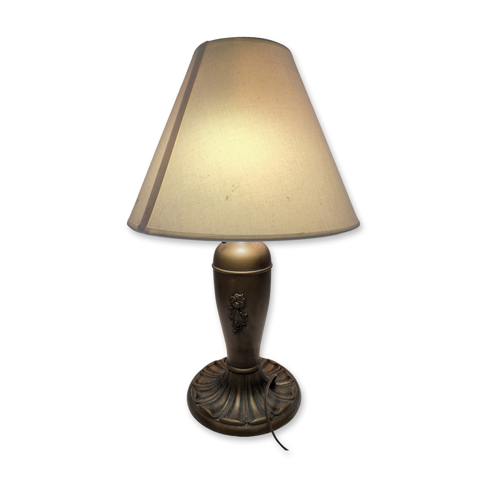 Neoclassical Style Cast Metal Two Light Table Lamp (1 of 5)