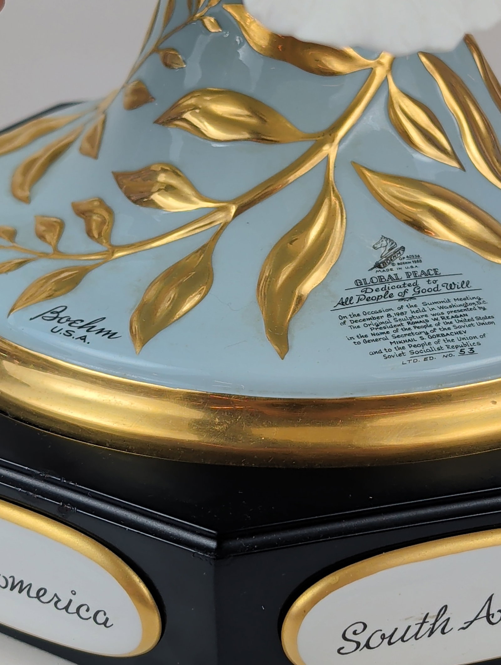 Boehm American Porcelain Global Peace Sculpture - 3