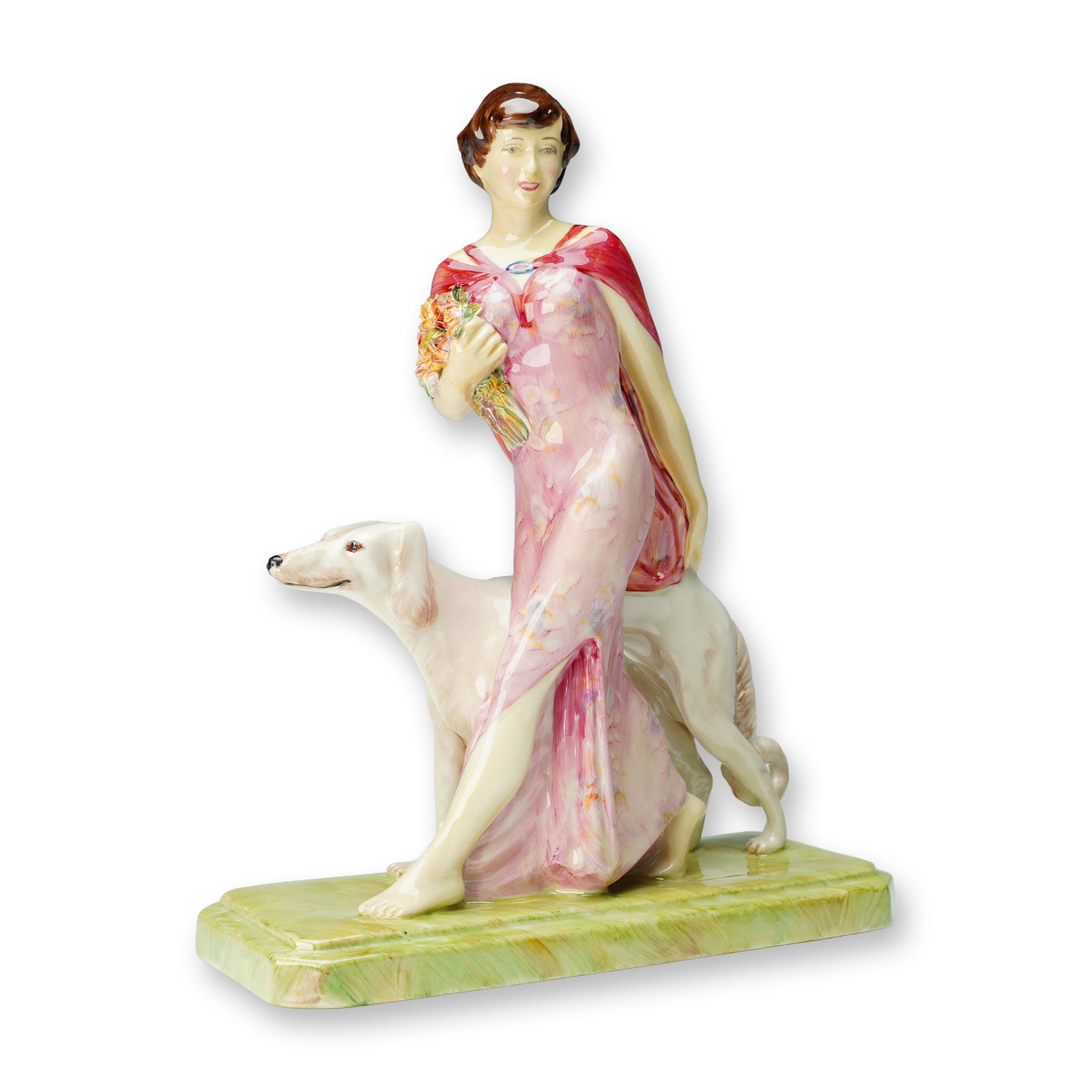 Kevin Francis by Peggy Davies Ceramics Figurine, Rosa Canina: A finely detailed Kevin Francis figurine titled Rosa Canina, modeled by Geoff Blower and produced by Peggy Davies Ceramics. This elegant limited edition piece portrays a young woman in a flowing pink 