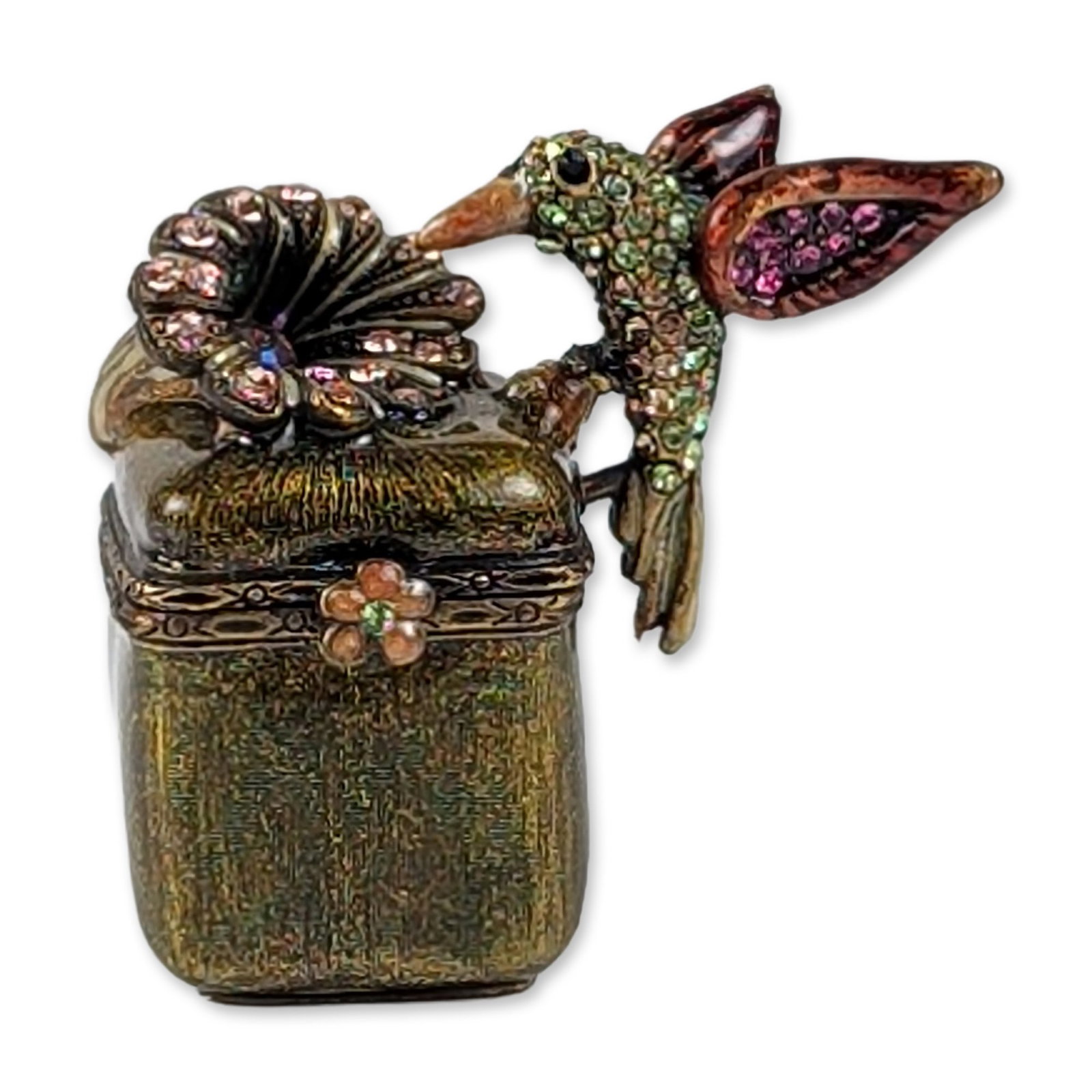 Jay Strongwater Hummingbird Enameled Trinket Box (1 of 5)