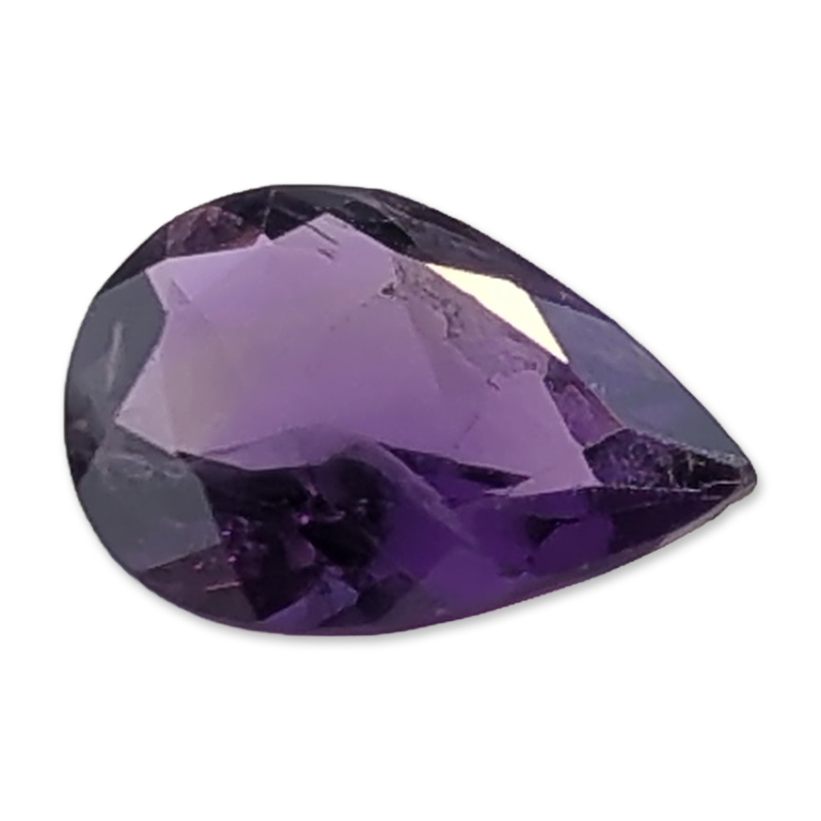 Faceted Pear Cut Purple Amethyst Loose Gemstone (1 of 3)