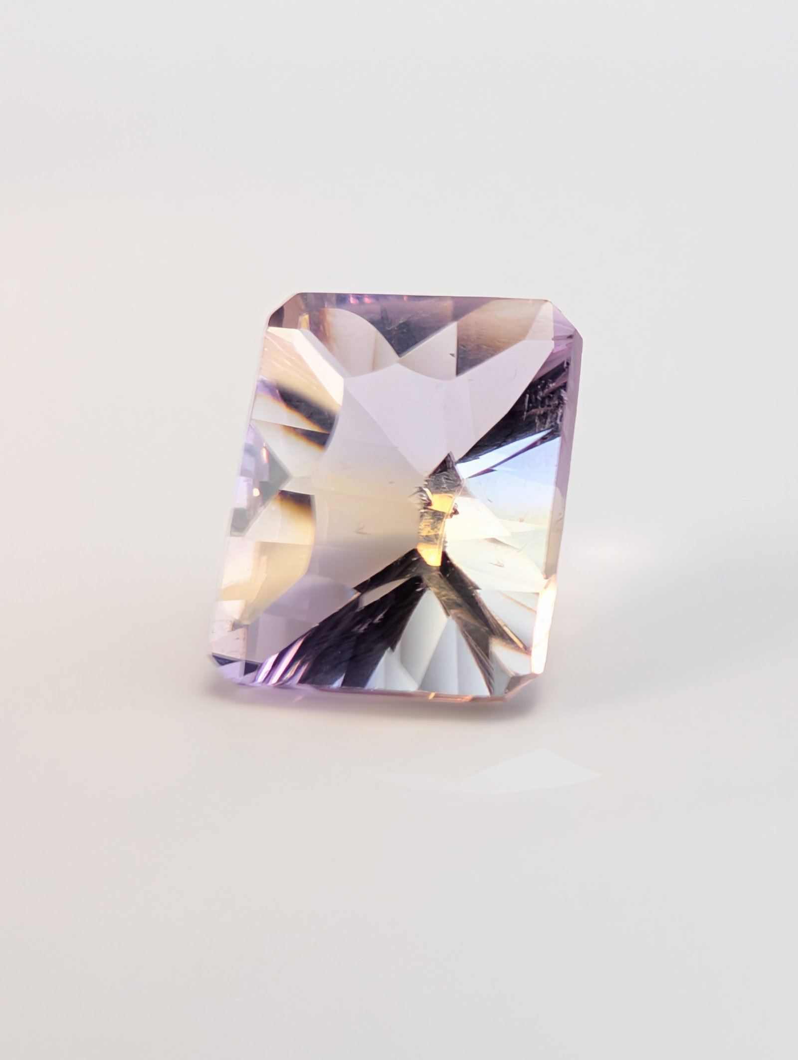 Bicolor Ametrine Rectangular Fancy Cut Gemstone - 2