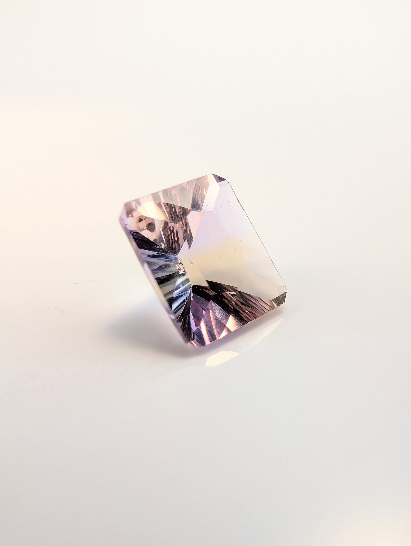 Bicolor Ametrine Rectangular Fancy Cut Gemstone - 5