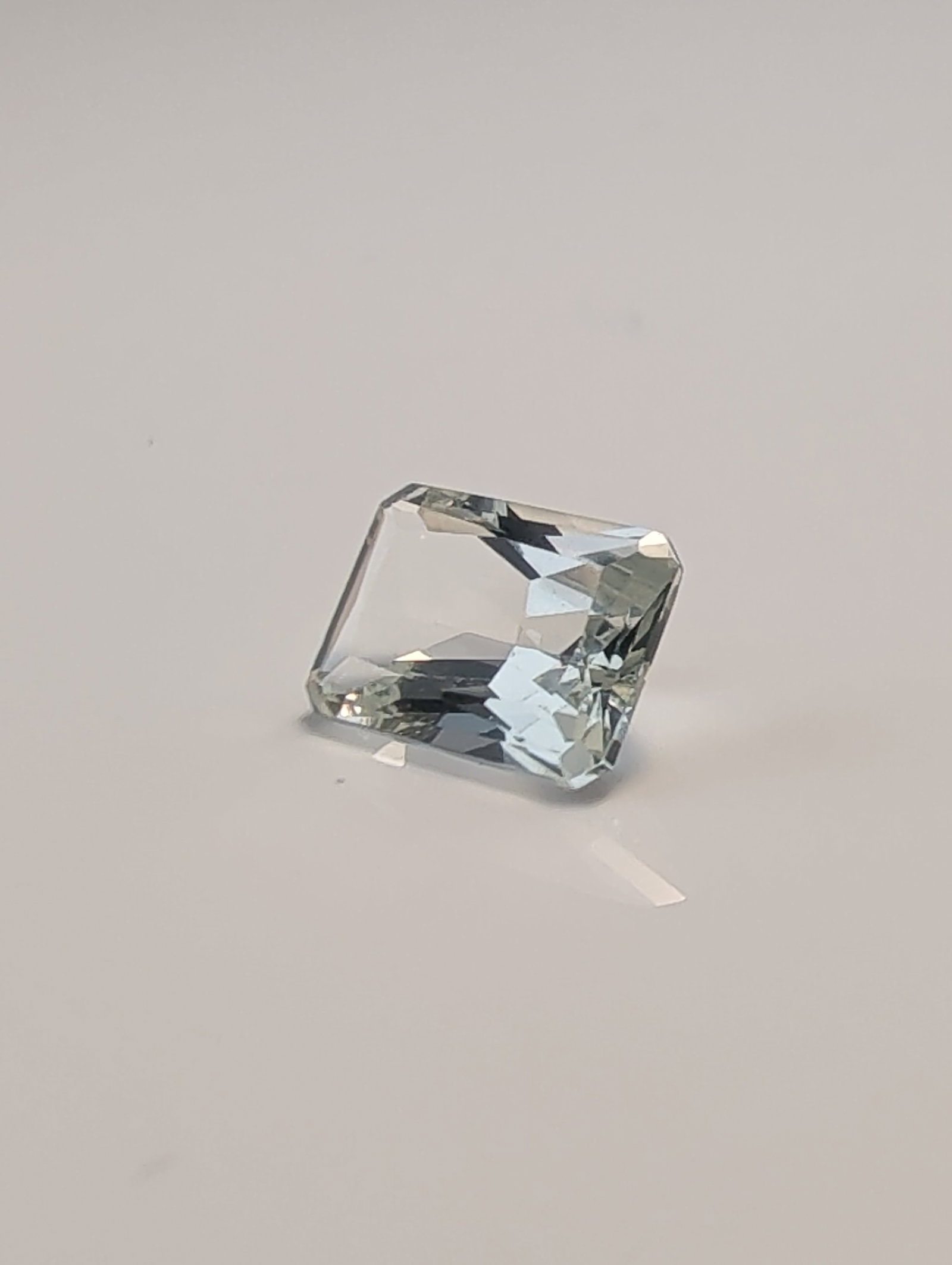 Rectangular Emerald Cut Light Blue Quartz Gemstone - 3