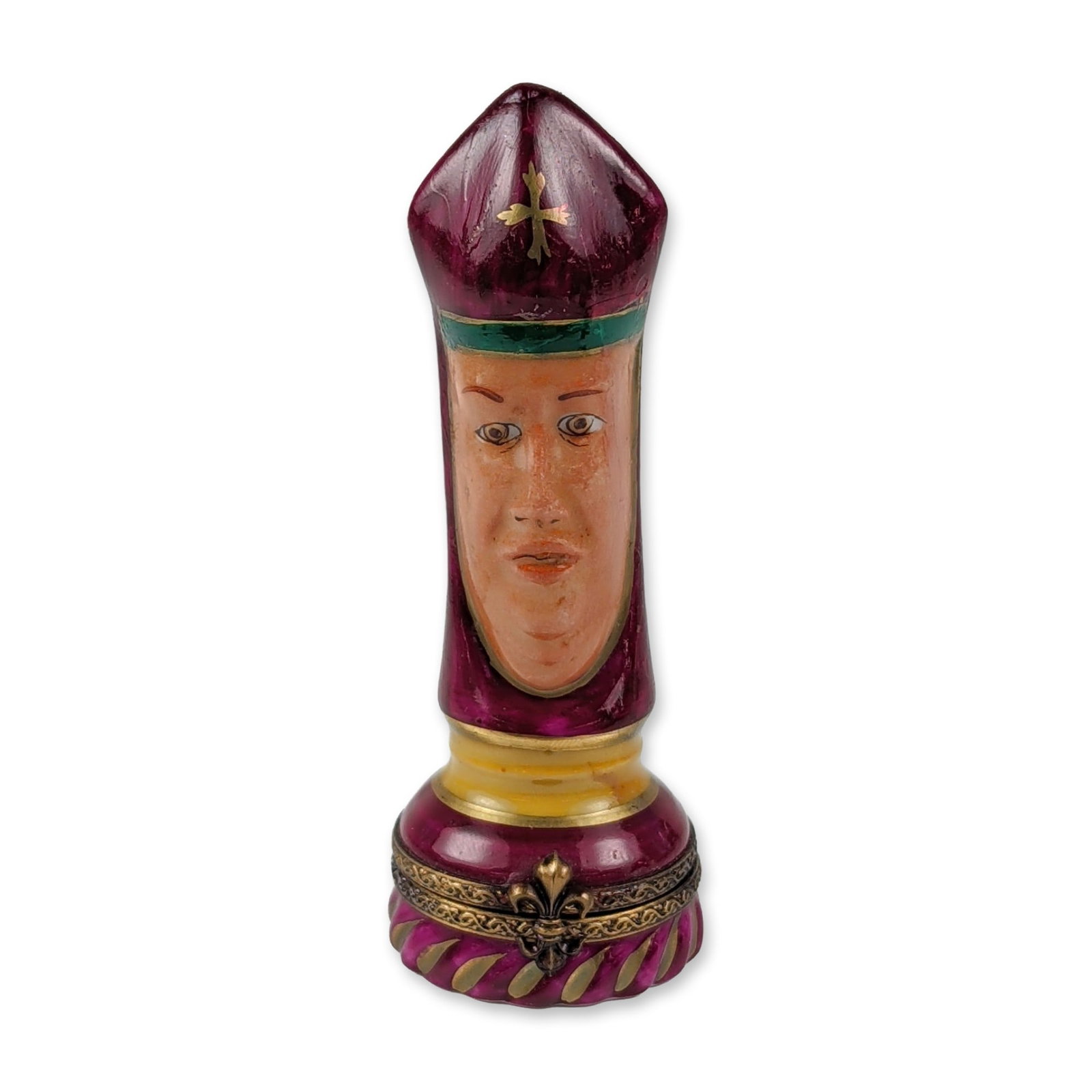 Limoges Hand Painted Porcelain Satirical Bishop Box (1 of 5)