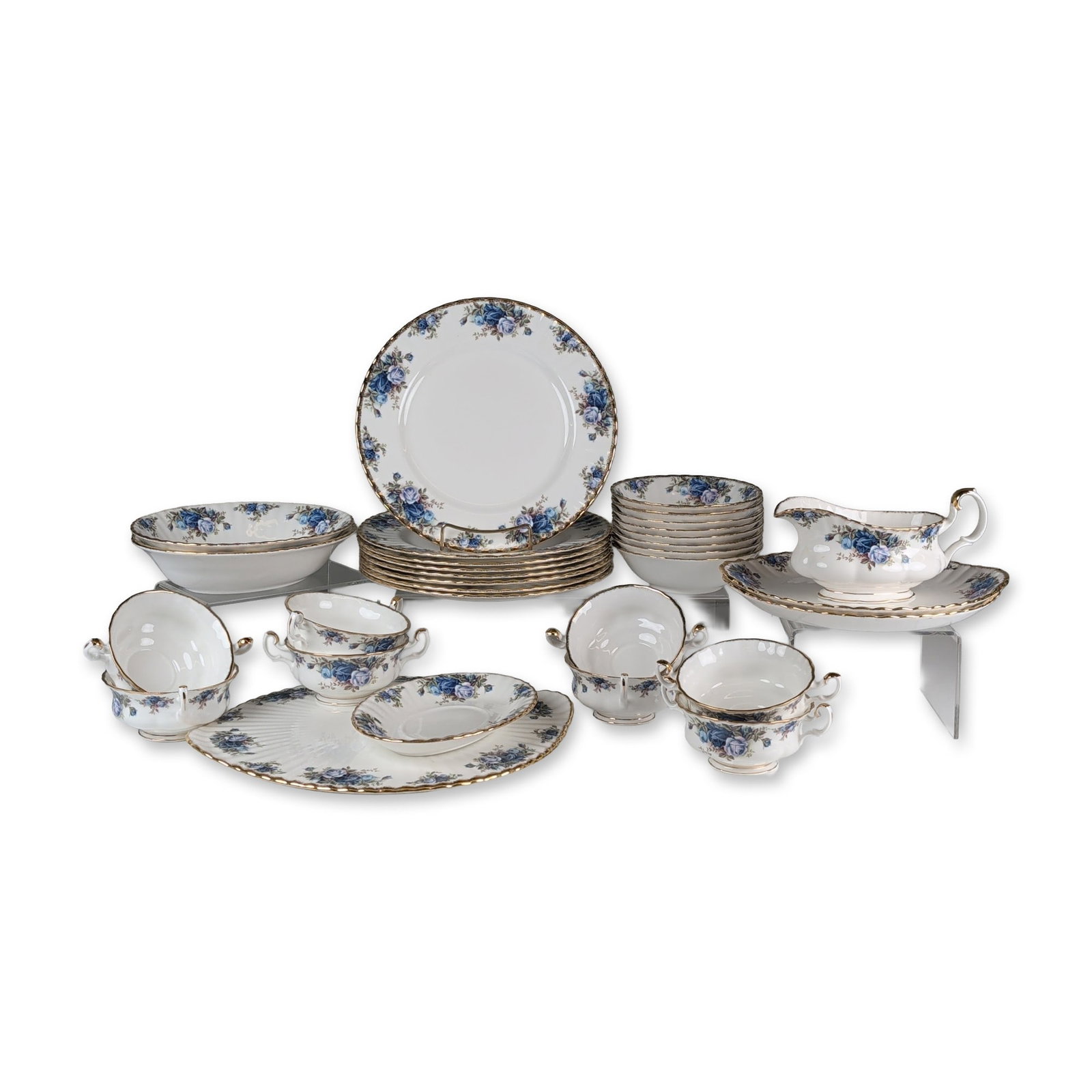 31pc Royal Albert Moonlight Rose Bone China Dinner Service (1 of 7)
