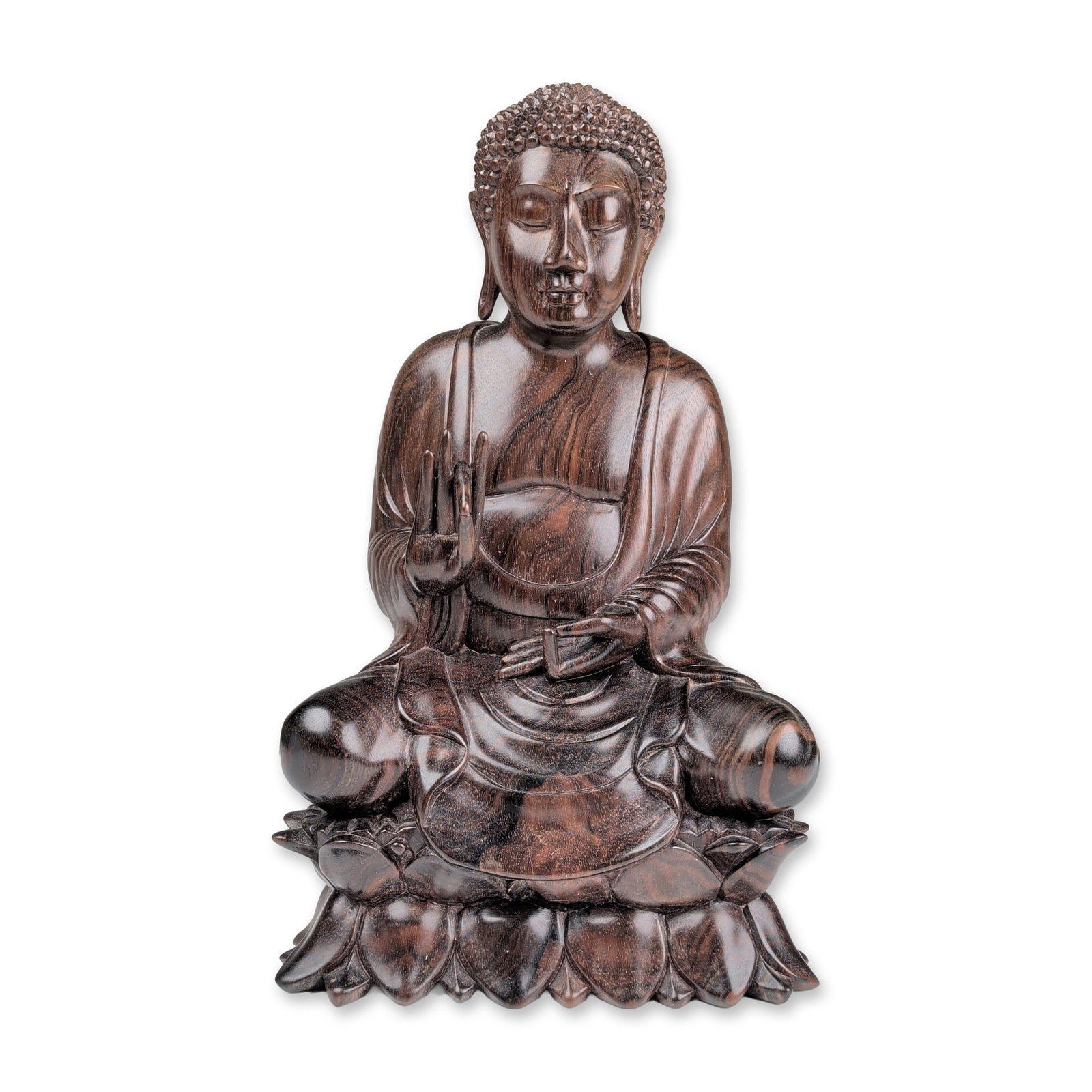 Carved Wooded Buddha Sculpture (1 of 5)