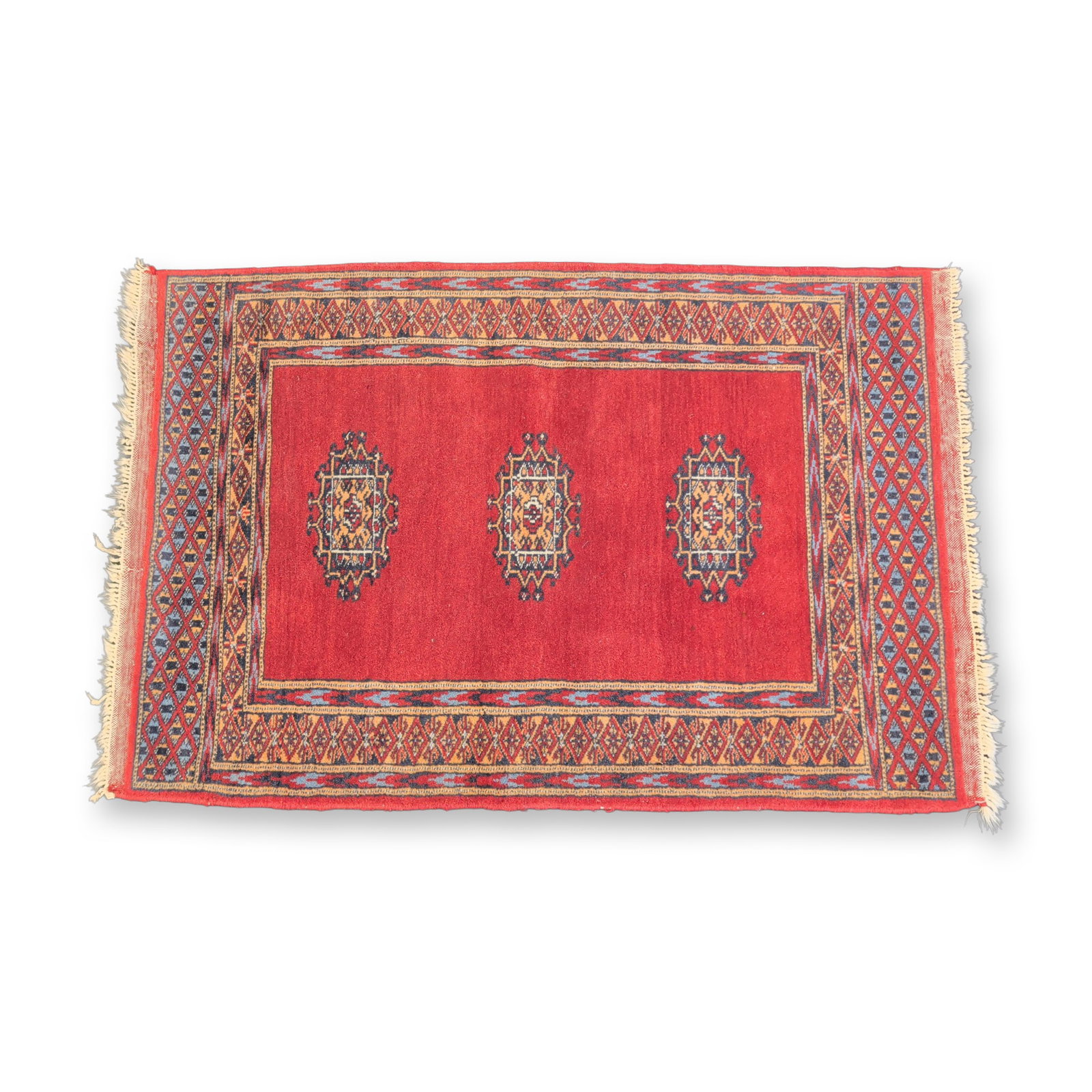 Pakistani Bokhara Style Hand-Knotted Wool Rug (1 of 4)