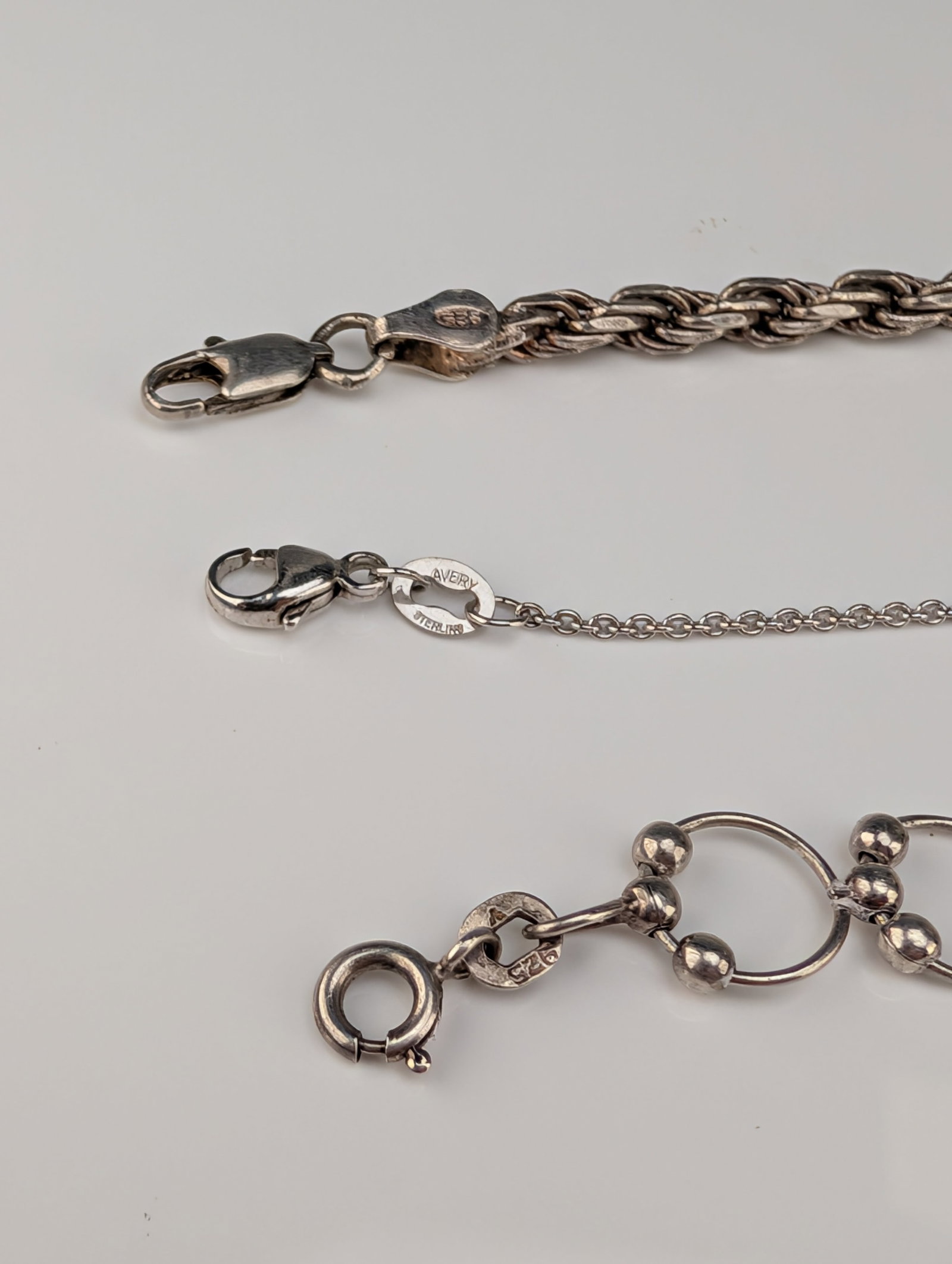 3pc Sterling Silver Bracelets - 3