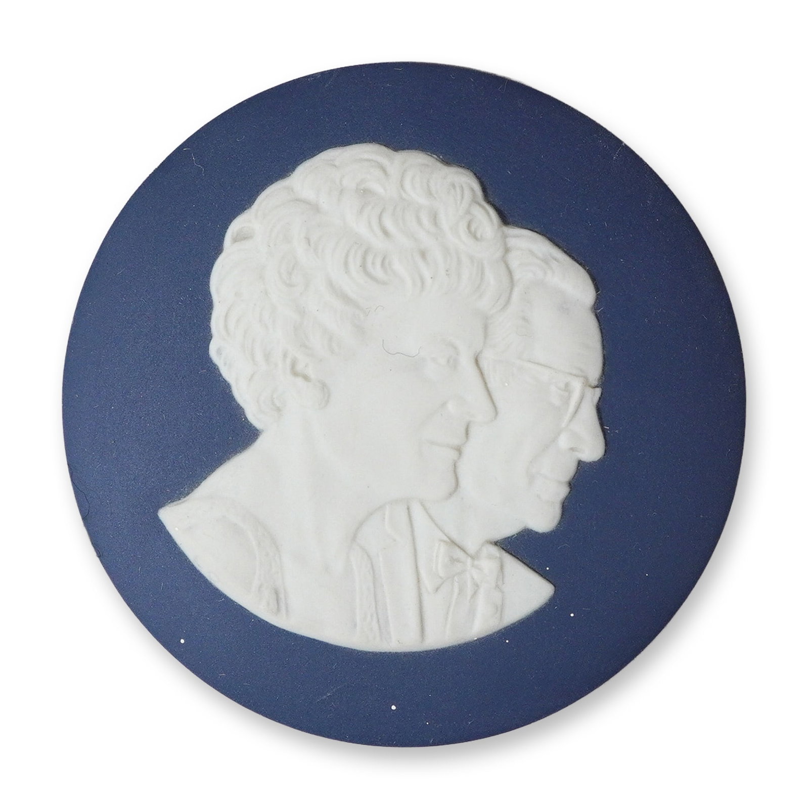 Wedgwood Portland Blue Jasperware Buten Museum Commemorative Medallion, 1972 (1 of 3)