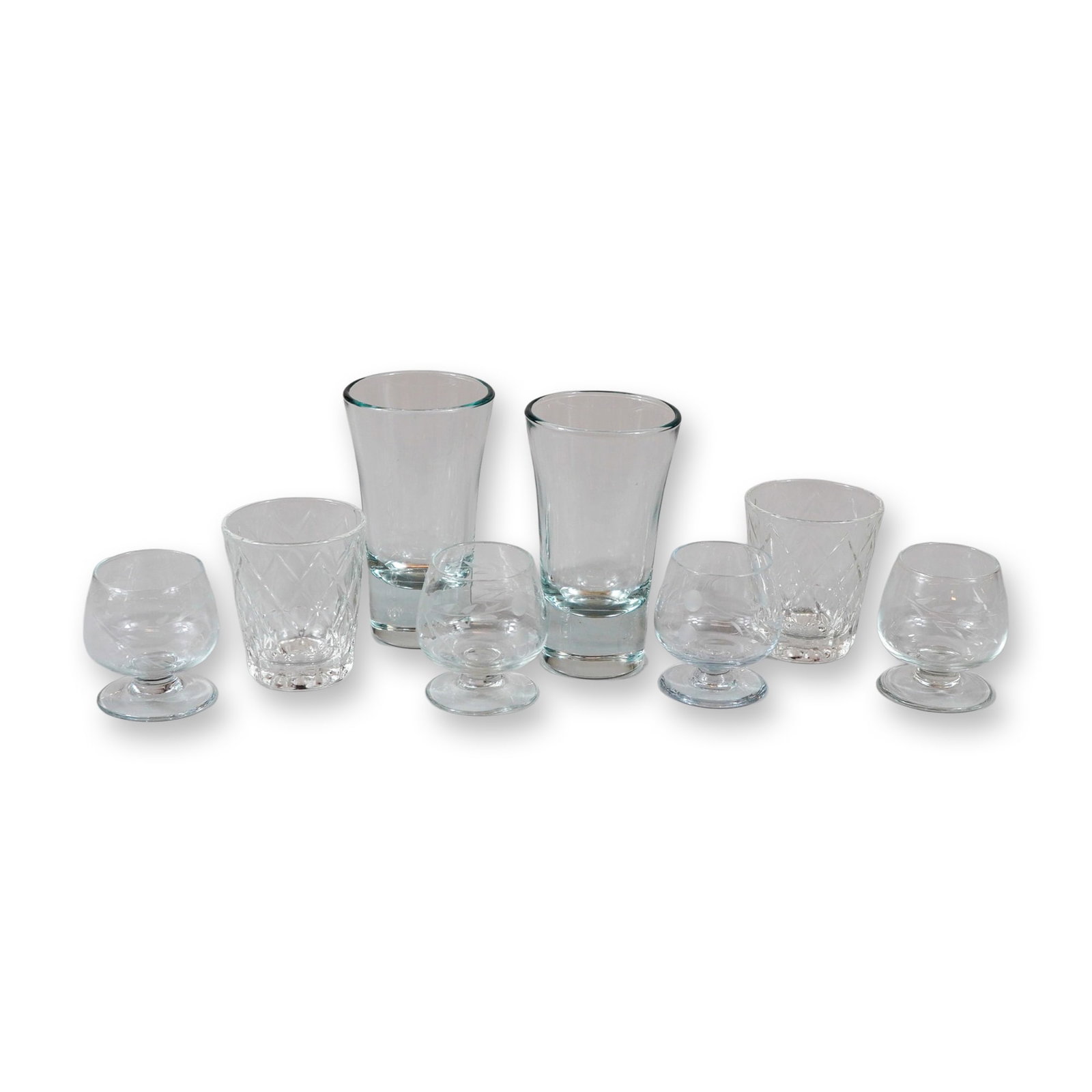 Set of 8 Mixed Miniature Cordial and Shot Glasses (1 of 4)