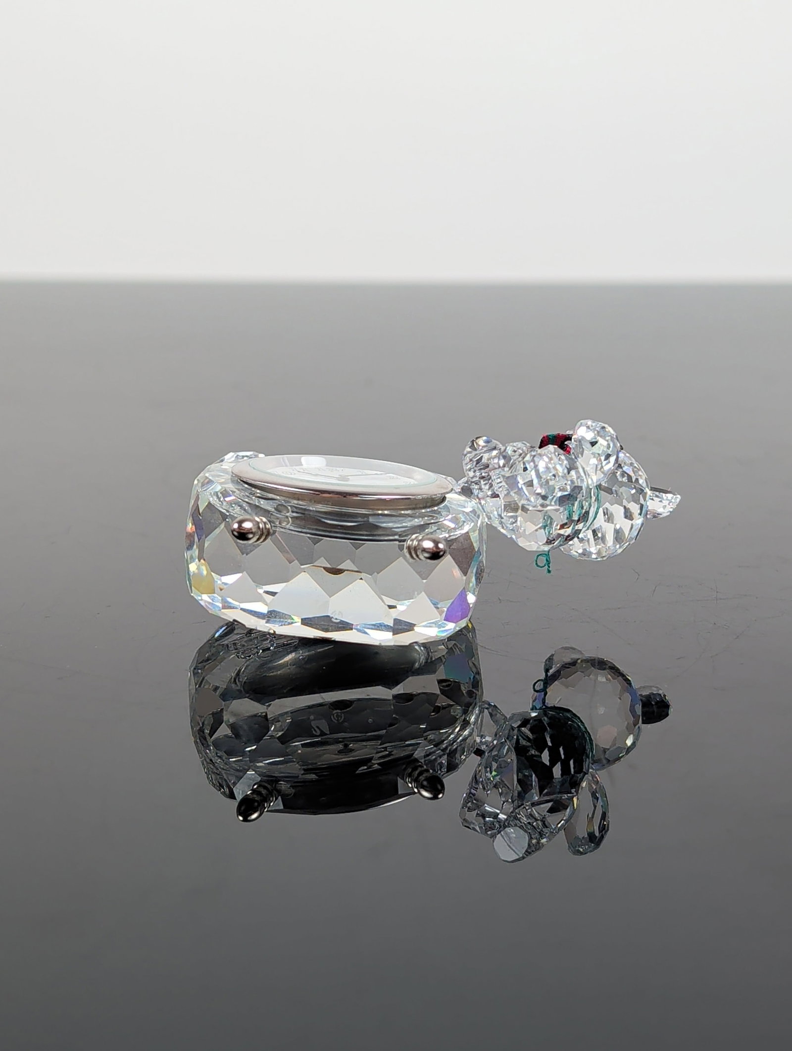Swarovski Crystal Kris Bear Table Clock - 3