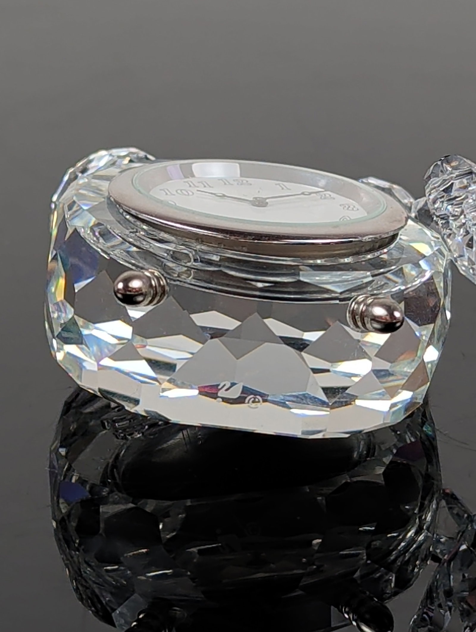 Swarovski Crystal Kris Bear Table Clock - 4