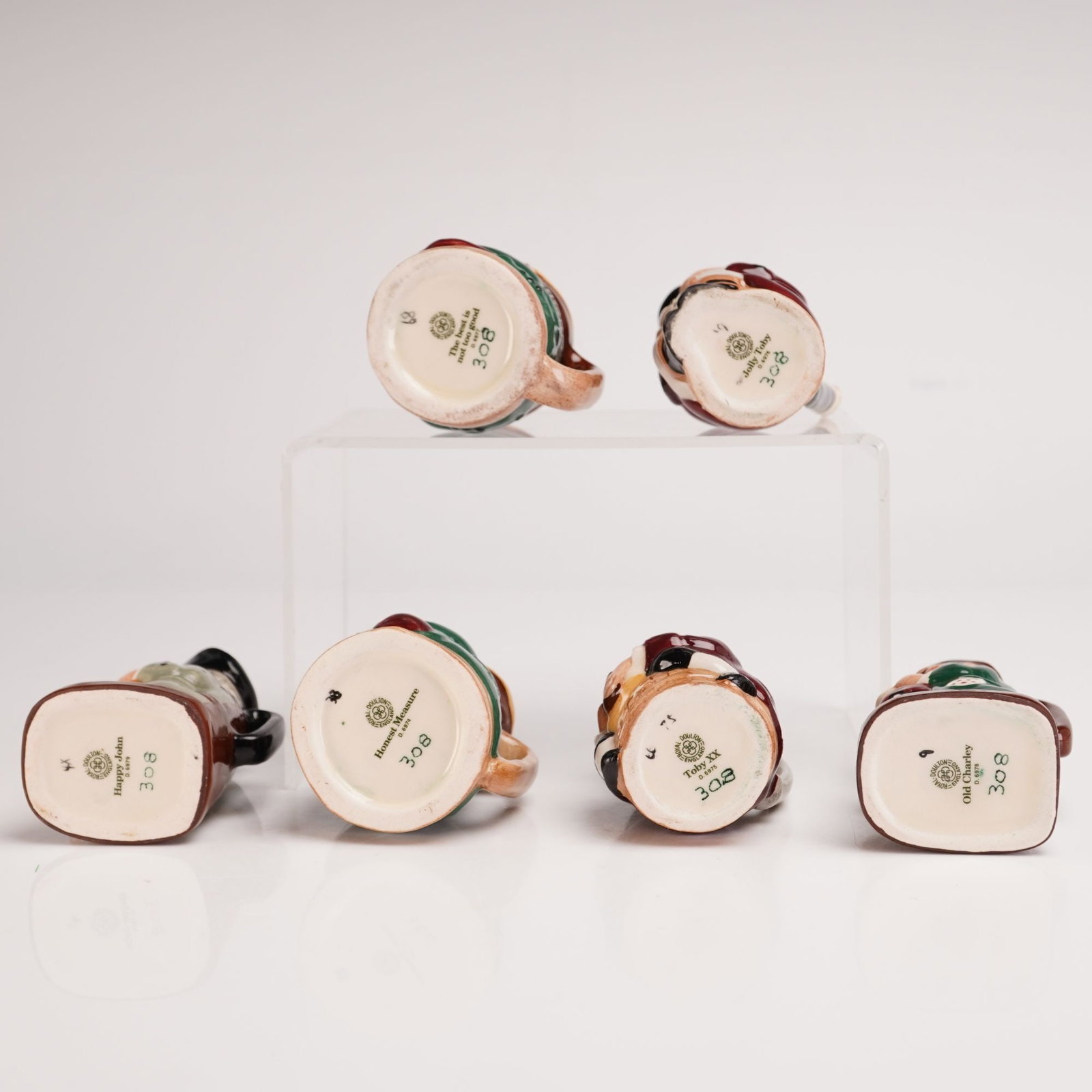 6pc Royal Doulton Tiny Toby Jug Set - 3