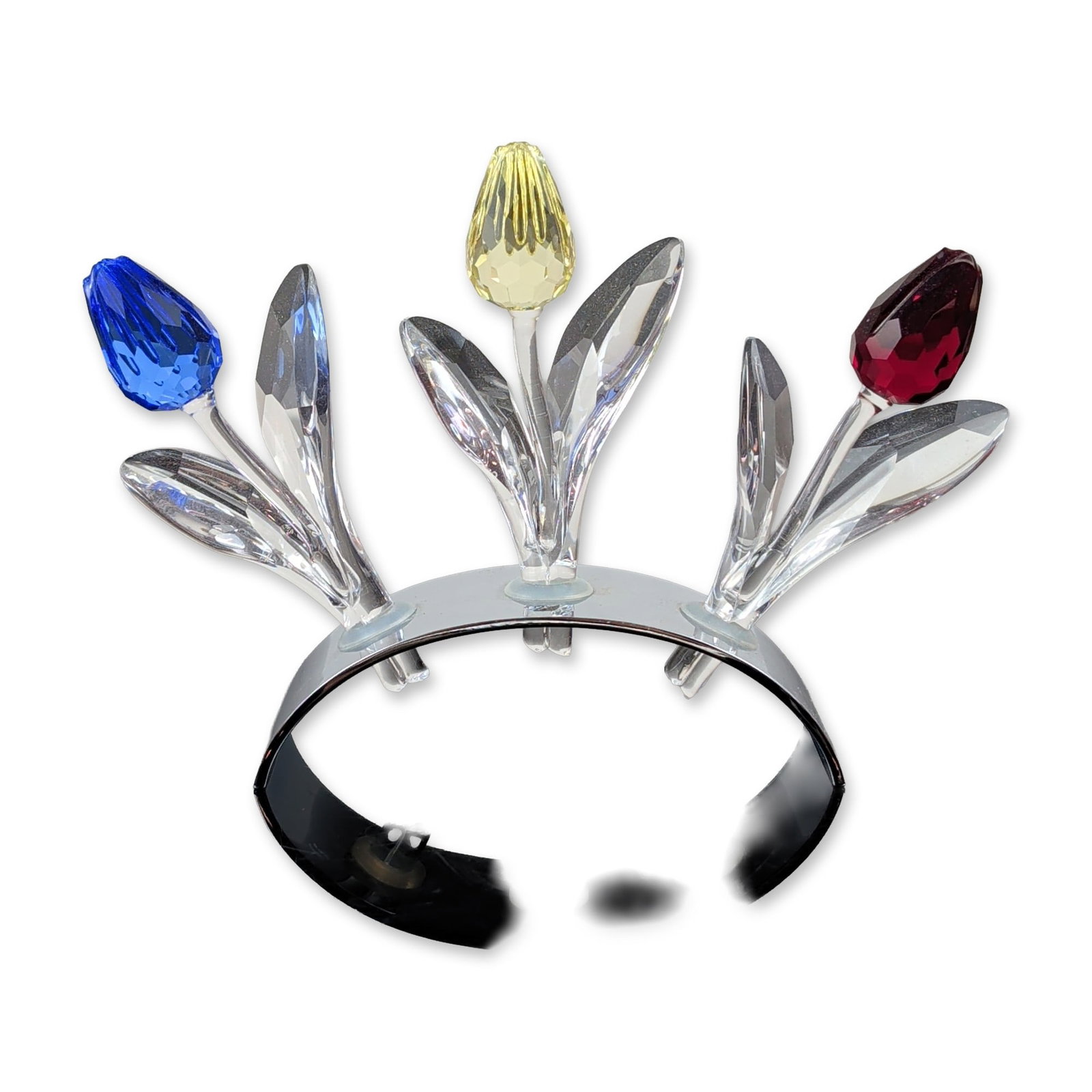 3pc Swarovski Crystal Tulips with Mirrored Base (1 of 4)