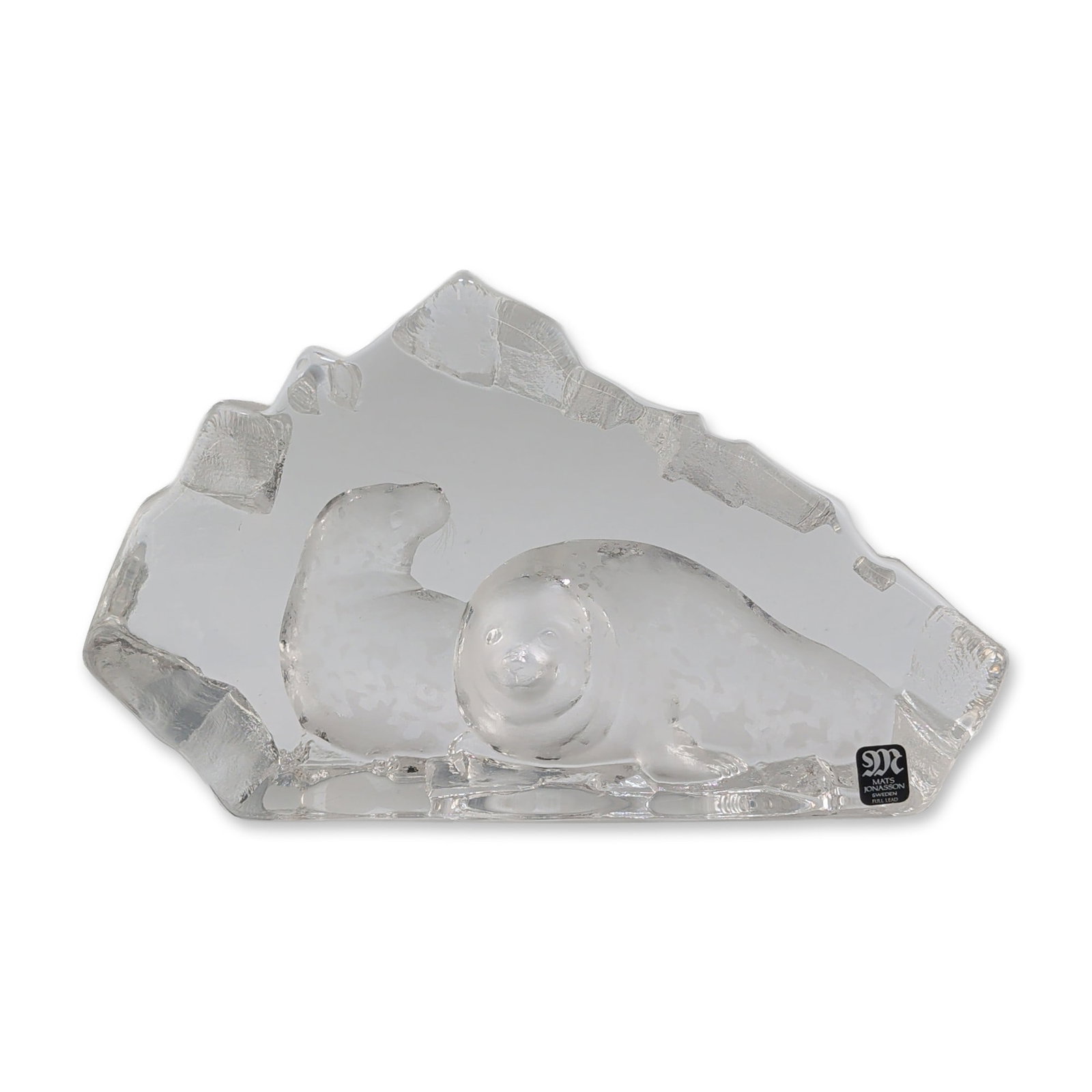 Mats Jonasson Sweden Seals Crystal Sculpture (1 of 5)