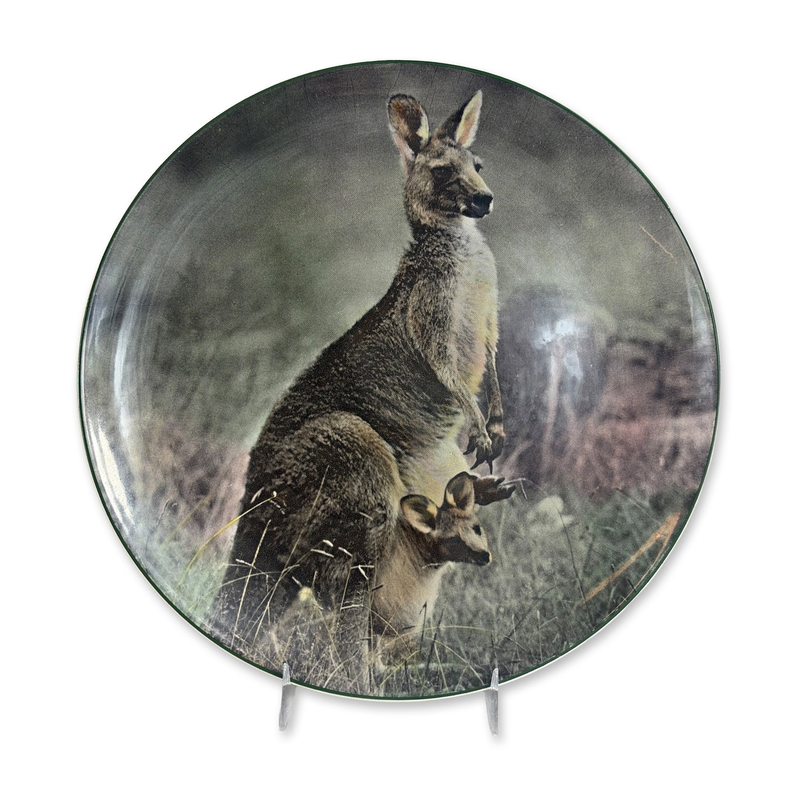 Royal Doulton Mother Kangaroo with Joey Ceramic Cabinet Plate (1 of 4)