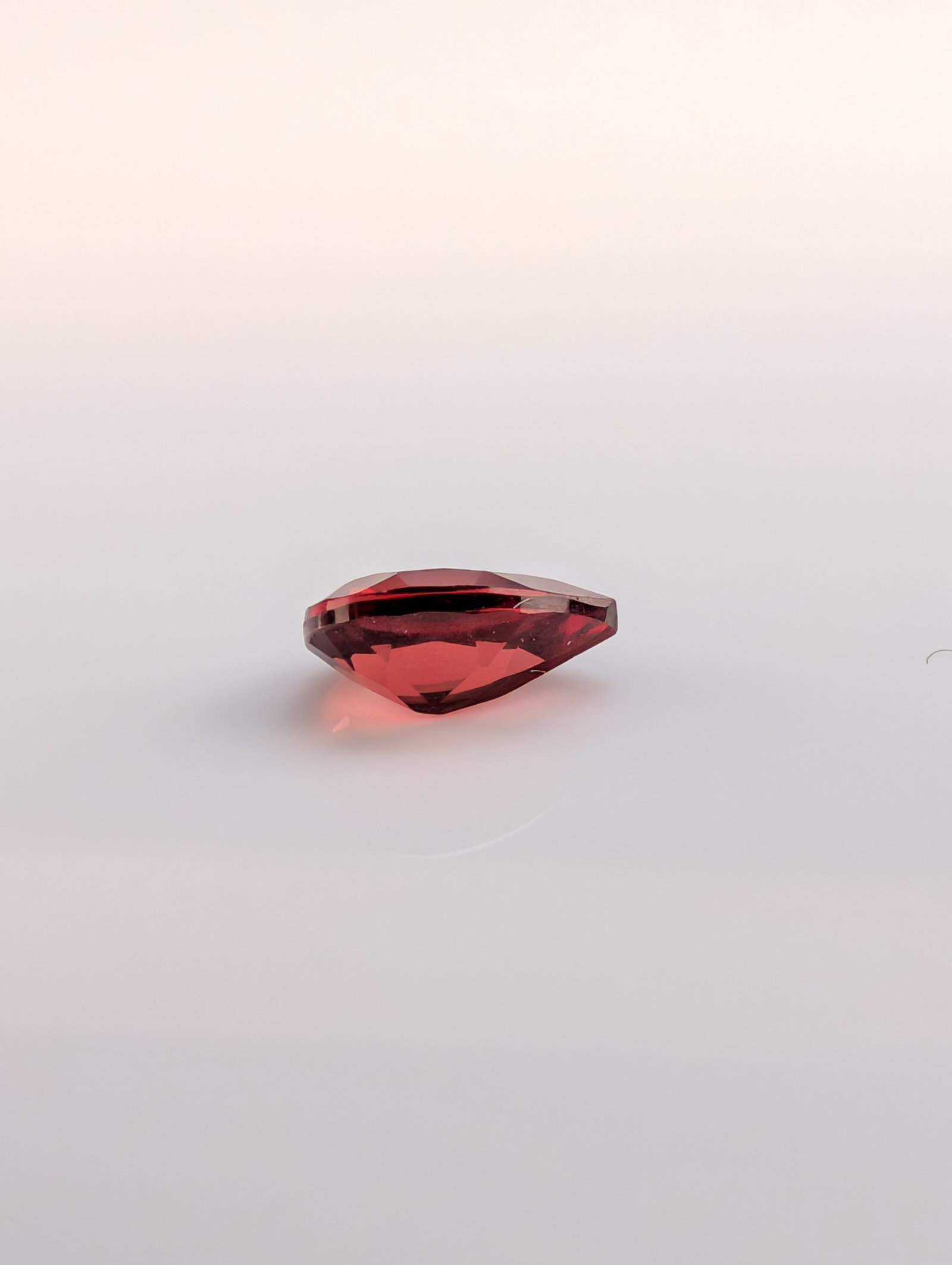 Faceted Pear Cut Raspberry Red Garnet - 3