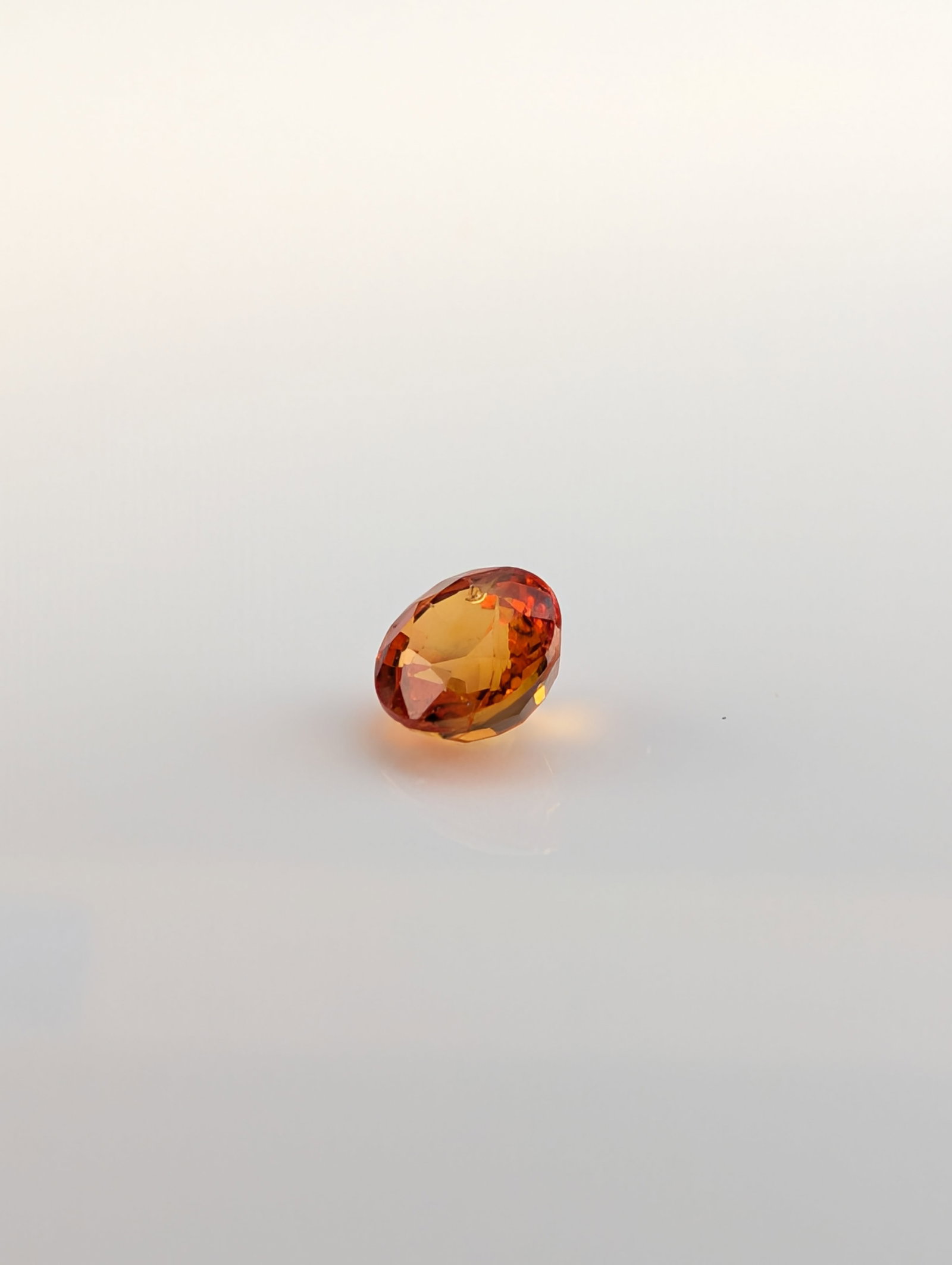 Oval Modified Brilliant Cut Orange Gemstone - 2