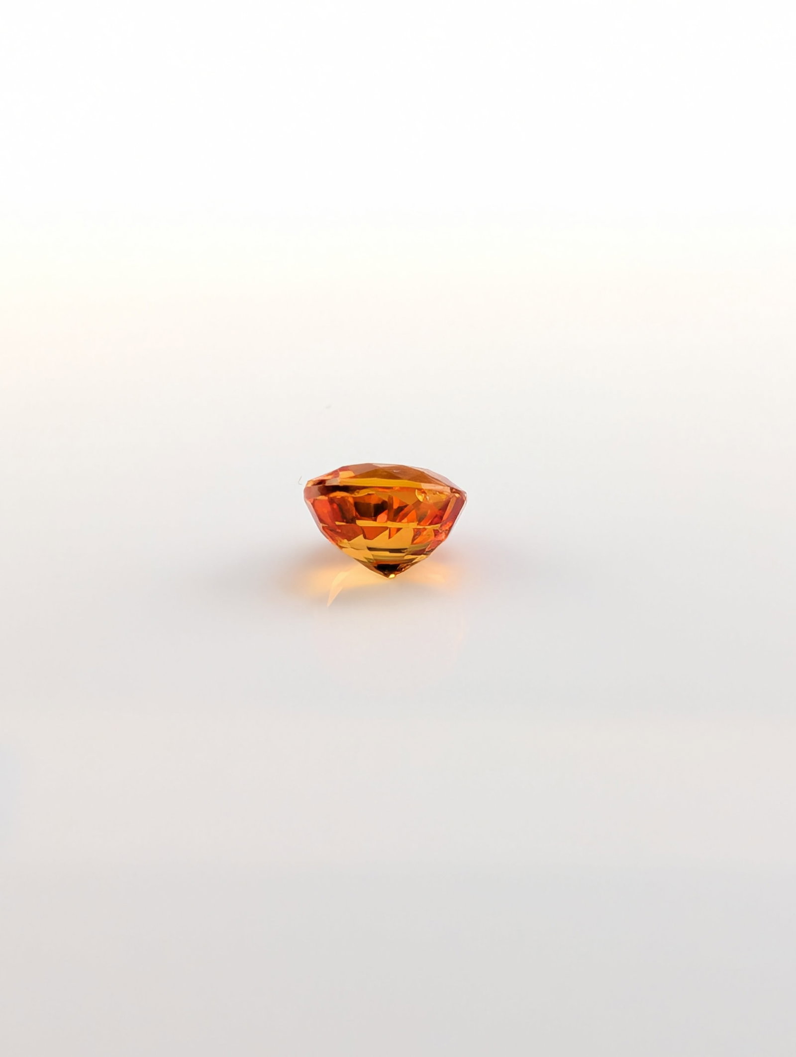 Oval Modified Brilliant Cut Orange Gemstone - 3