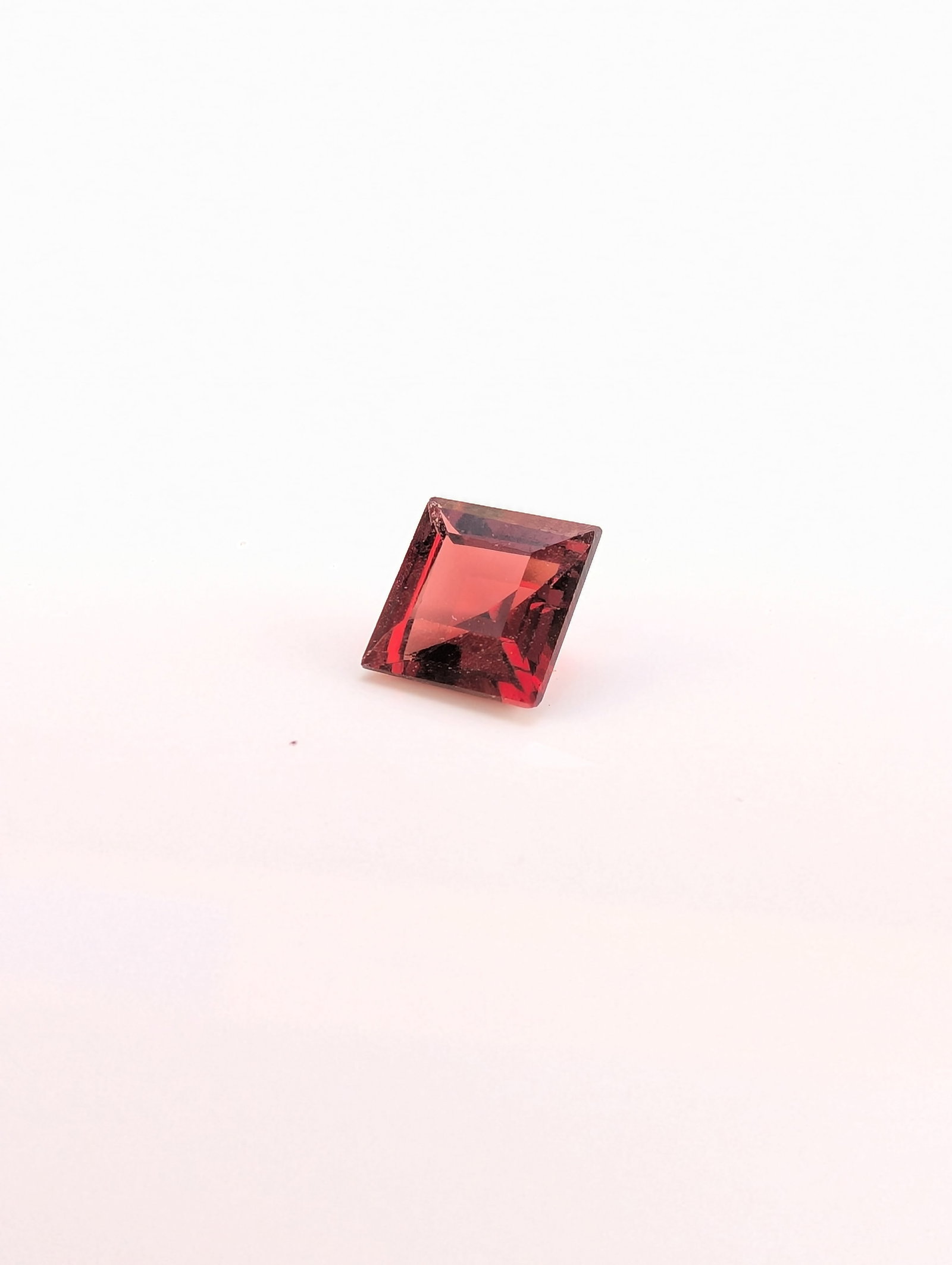 Square Princess Cut Red Garnet - 2