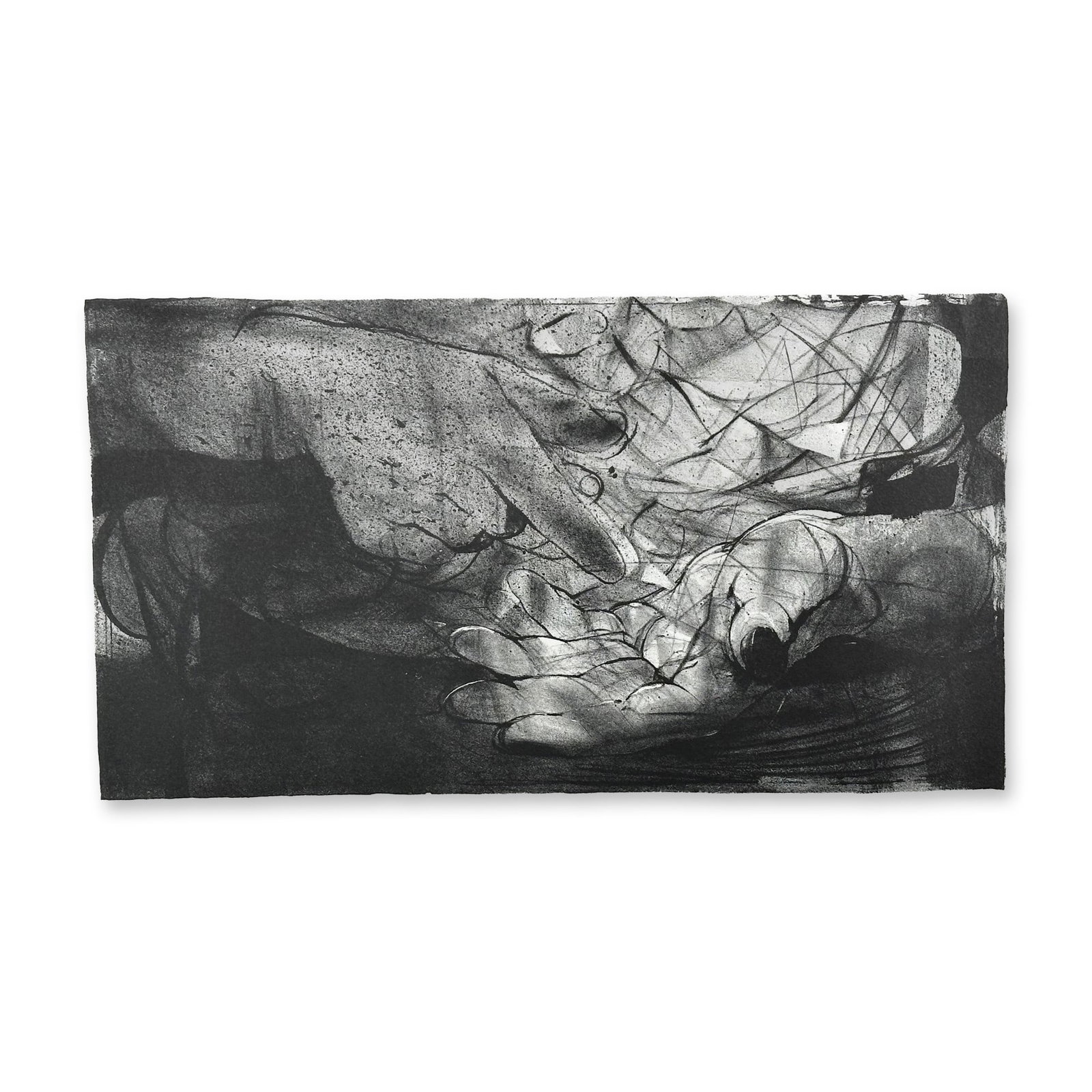 Unknown Artist, Lithograph Hands Signed: Lithograph titled Hands. Signed lower right numbered .8/55 Sight size 15" x 30"