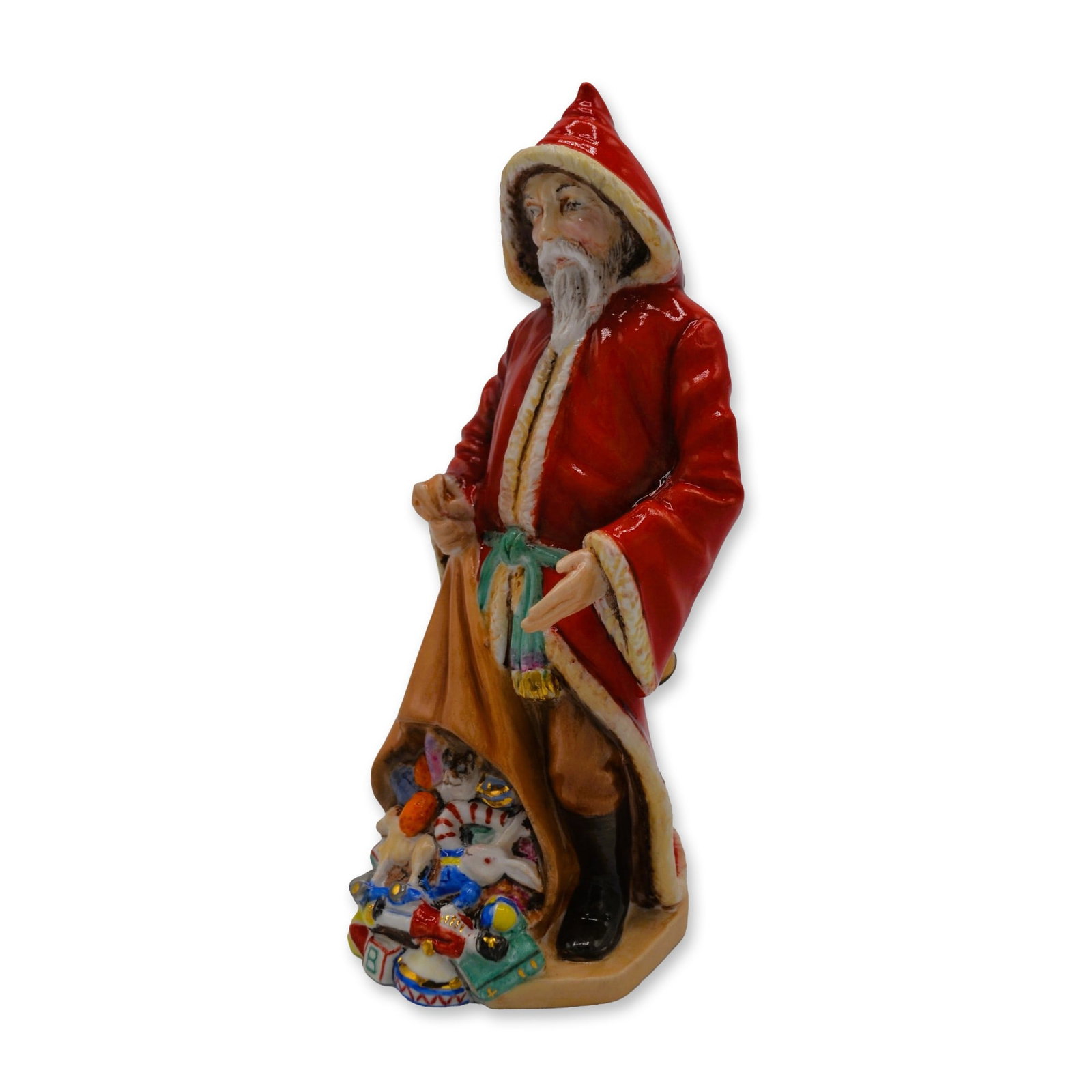 Bront?(c) Porcelain LE Christmas Candle Extinguisher, English Bone China, 2004: English Fine Bone China, Glazed decorated, hand created, hand painted, this Special Edition Candle Extinguisher was created by the Artists of Bront?(c) Porcelain featuring Christmas, 2004. HIghly cele