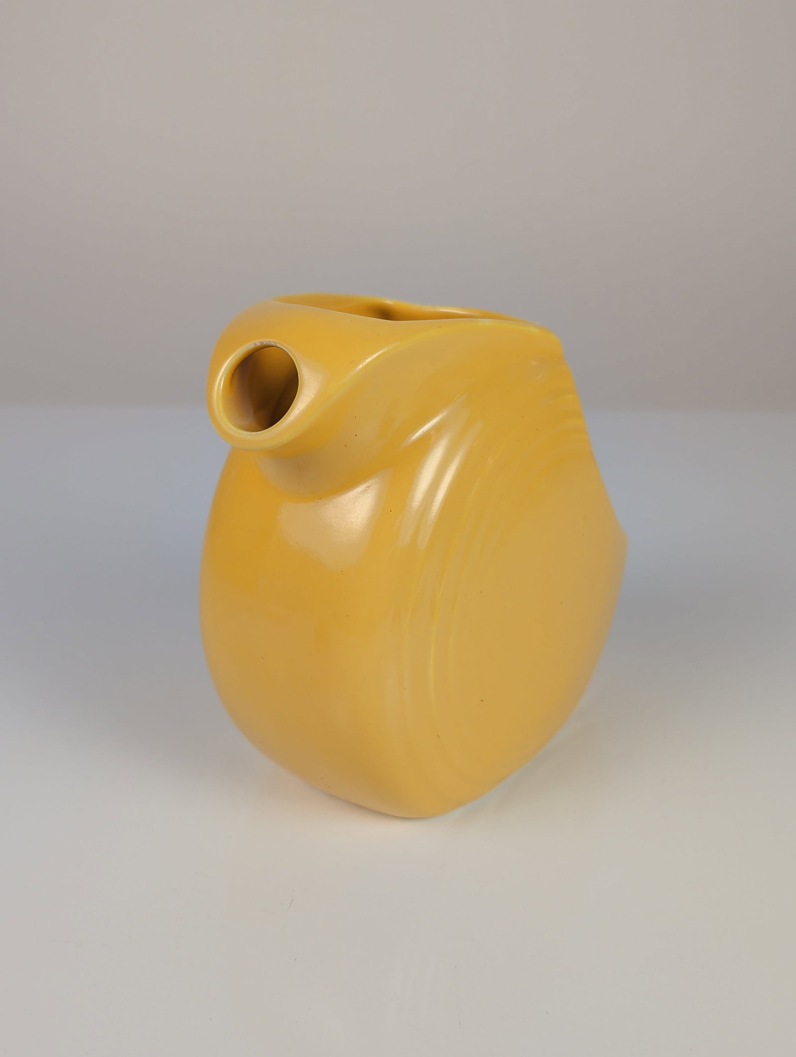 Fiesta Yellow Ceramic Disk Pitcher - 2
